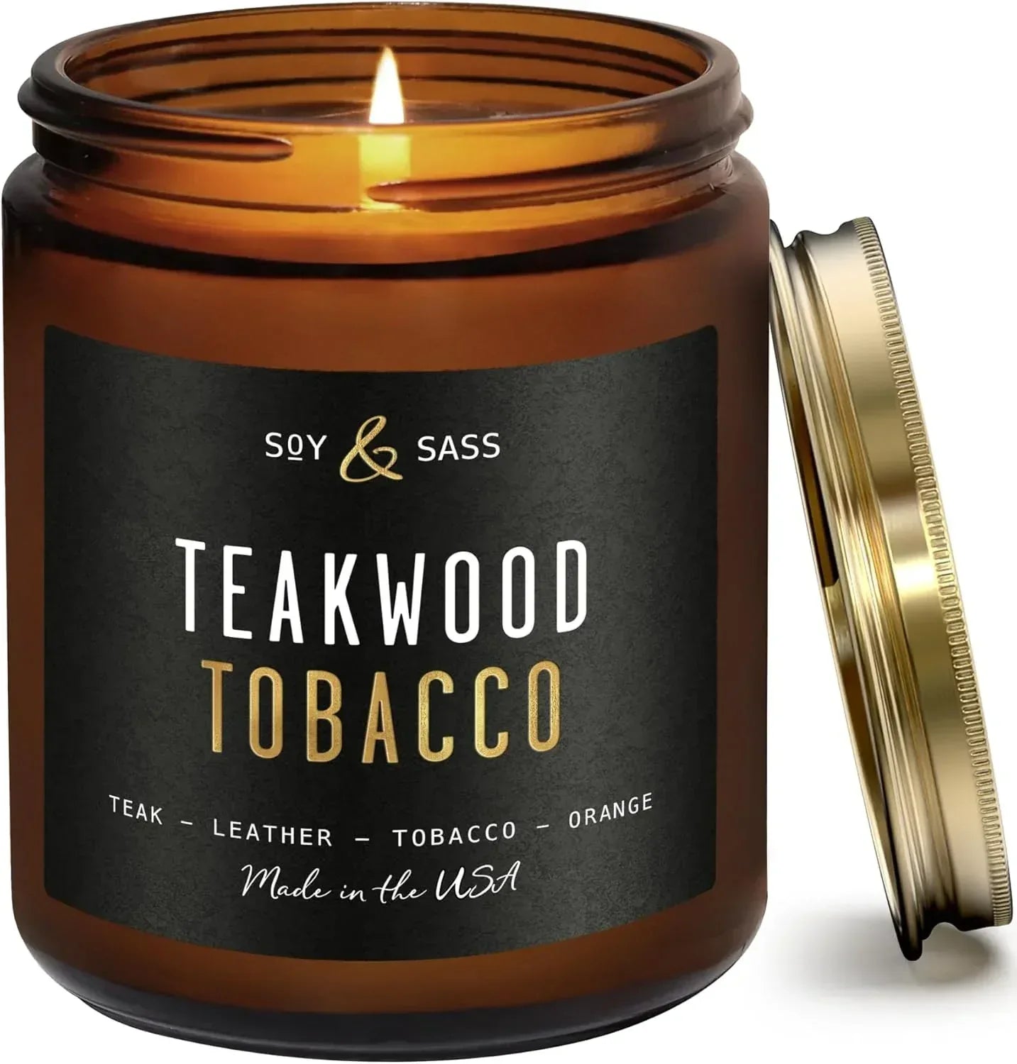 Smoked Vanilla Whiskey Candle - Scented Black Candles for Men or Women - Bourbon, Tobacco & Caramel Soy Wax Mens Candle - Infused w/Essential Oils | Long 50Hr Burn,9oz I Non Toxic I Made in USA - Handmade Lifestyle Shop