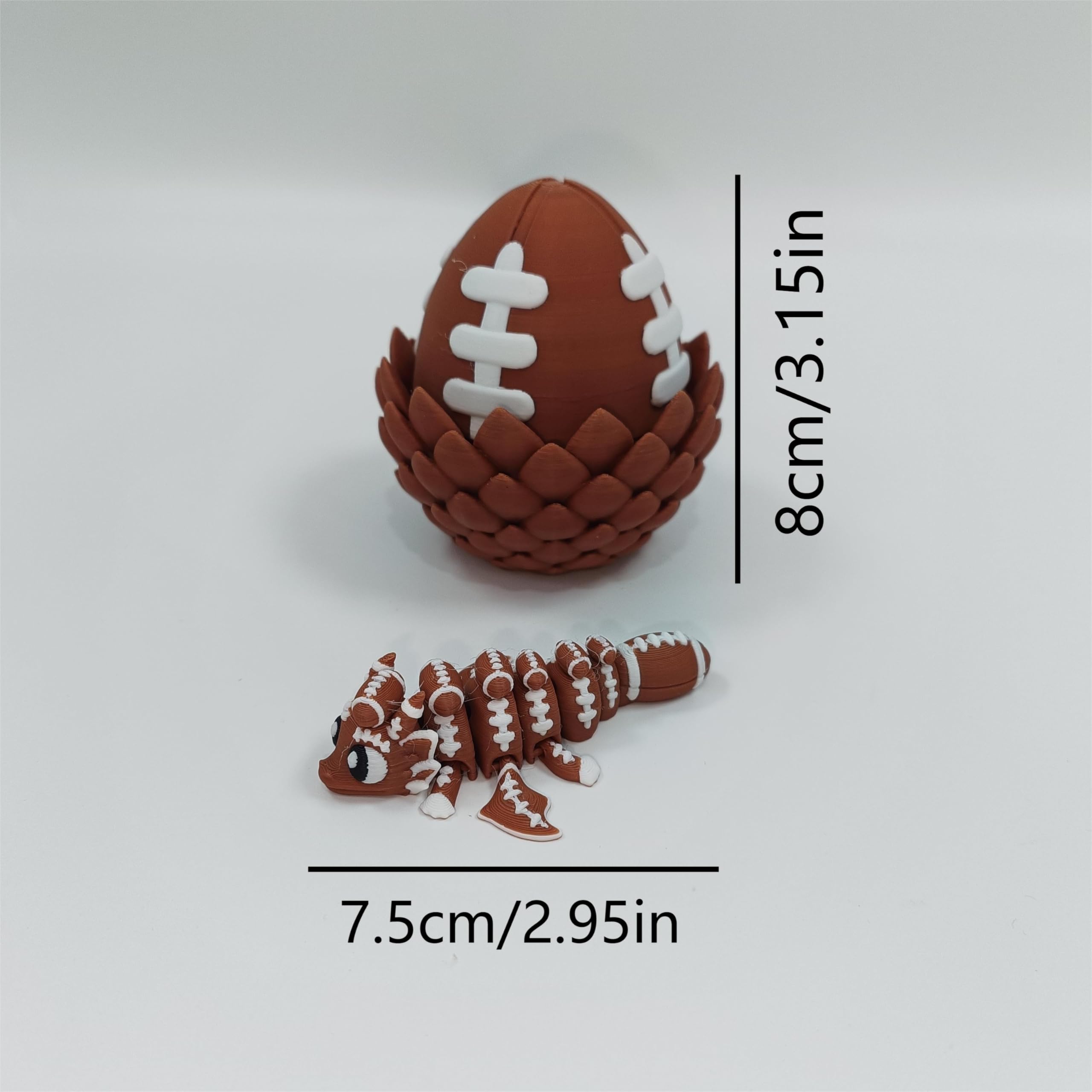 Enchanted 3D Egg with Miniature Inside - Handcrafted Printed Collectible | Fantasy Decor & Gift (Ice Cream Dragon & Egg (Box))