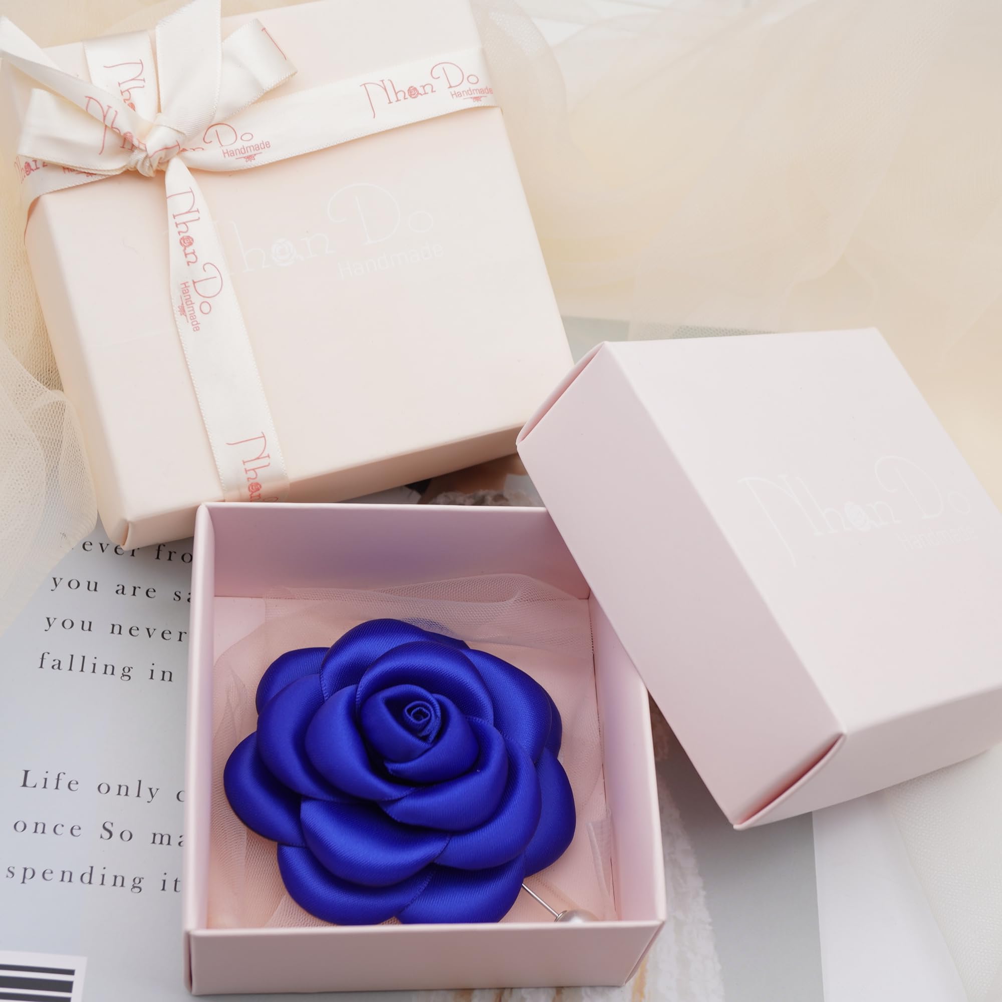 Silk Rose Flower Pin Brooch By NhanDo Handmade – COLOURFUL Floral Brooch Pin, Handmade Gift Ideas, Gift for her, Gift For Mom, Bridesmaid gift, valentines day gifts