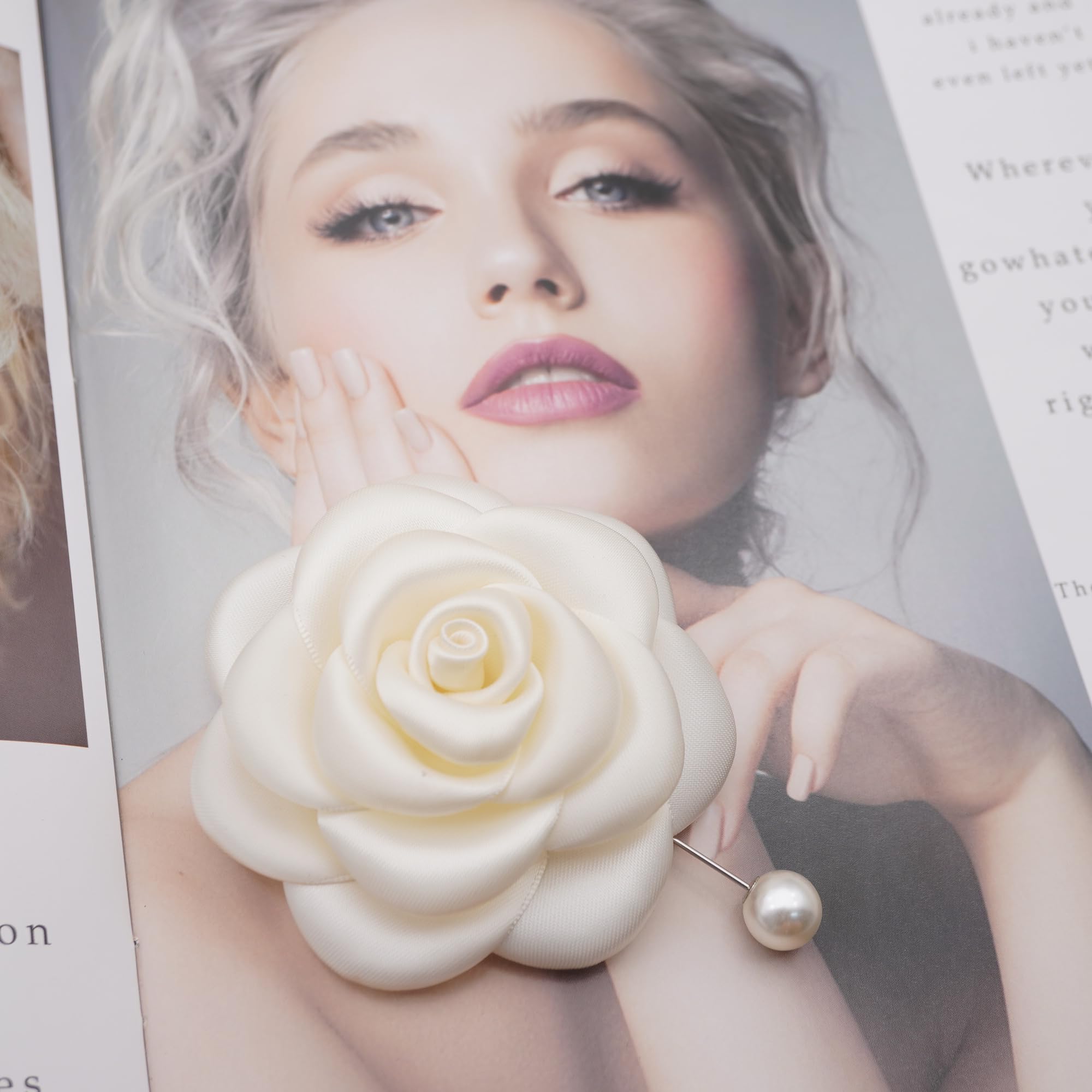 Silk Rose Flower Pin Brooch By NhanDo Handmade – COLOURFUL Floral Brooch Pin, Handmade Gift Ideas, Gift for her, Gift For Mom, Bridesmaid gift, valentines day gifts