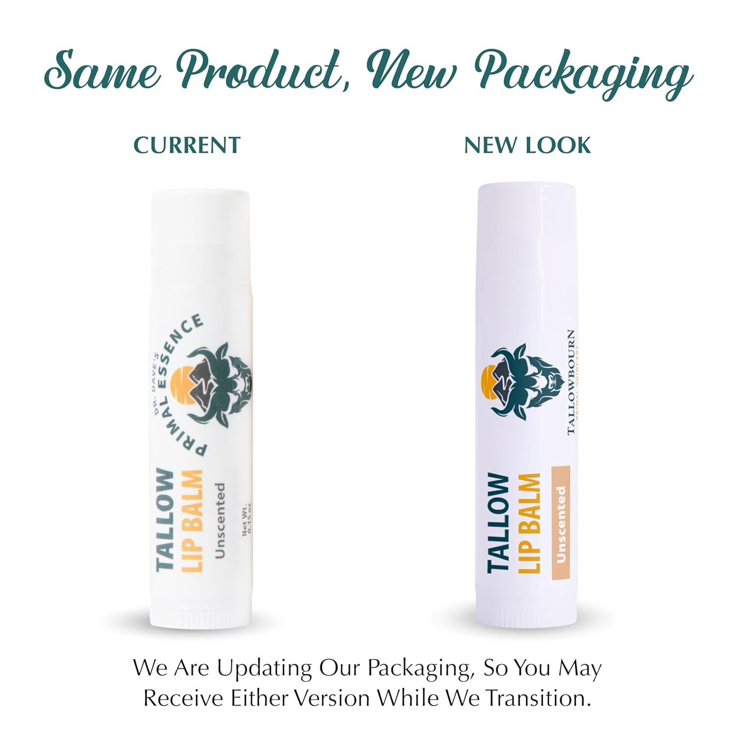 Moisturizing Tallow Lip Balm – Grass-Fed Beef Tallow with Organic Coconut Oil, Beeswax, and Vitamin E – Lip Balm Set – Variety Pack – Travel Essential – 3-Pack