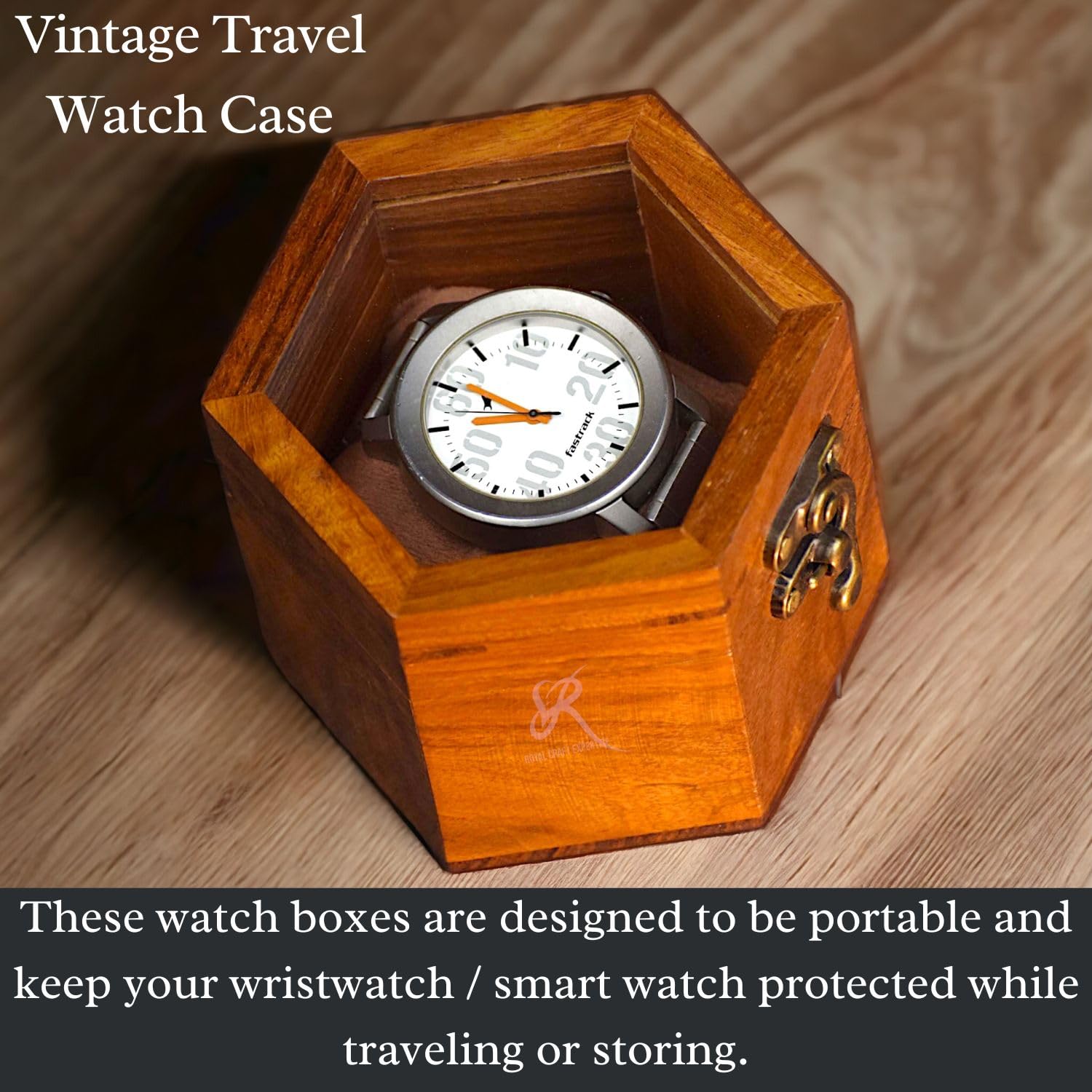 Premium 7-Slot Wooden Timepiece Display Case – Handcrafted Honeycomb Watch Box for Men in Superior Indian Rosewood | Hinged Glass Cover – Father’s Day Gift – Luxury Built to Last
