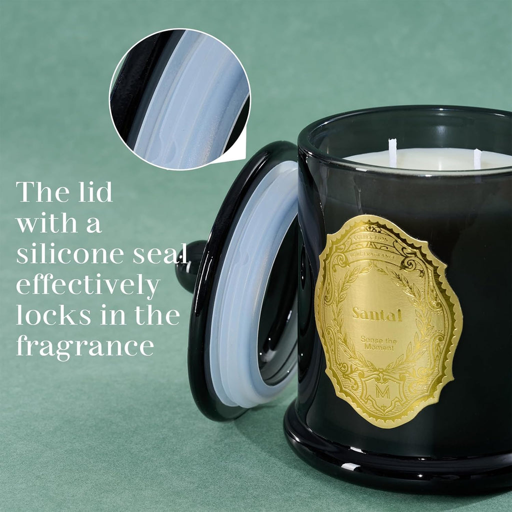 M&SENSE Sage Eucalyptus Candles for Home Scented, 2 Wick 12.7oz Soy Wax Candles Non Toxic,70 Hours Long Burning,Christmas Candles Gift for Stress Relief, Meditation, Yoga