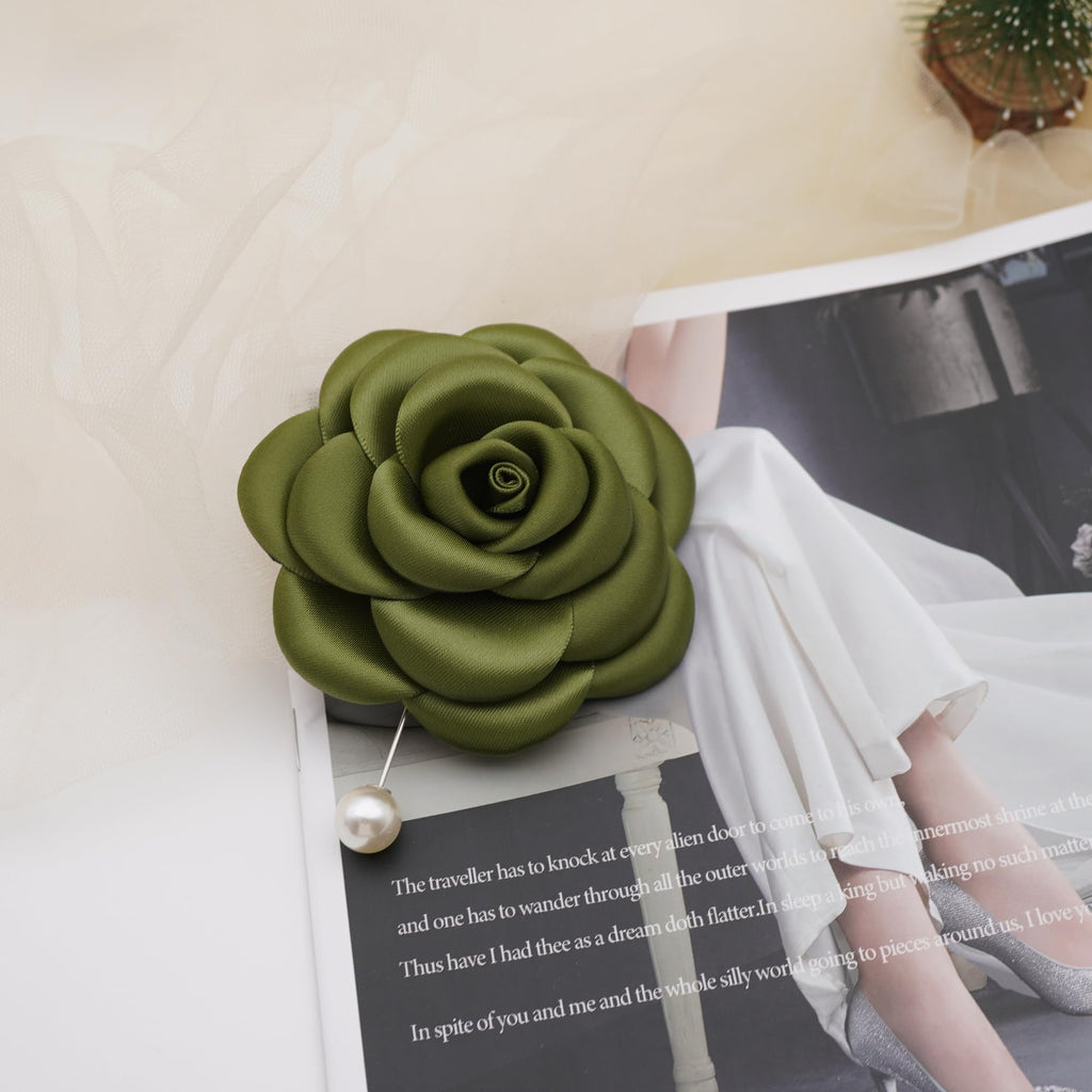 Silk Rose Flower Pin Brooch By NhanDo Handmade – COLOURFUL Floral Brooch Pin, Handmade Gift Ideas, Gift for her, Gift For Mom, Bridesmaid gift, valentines day gifts