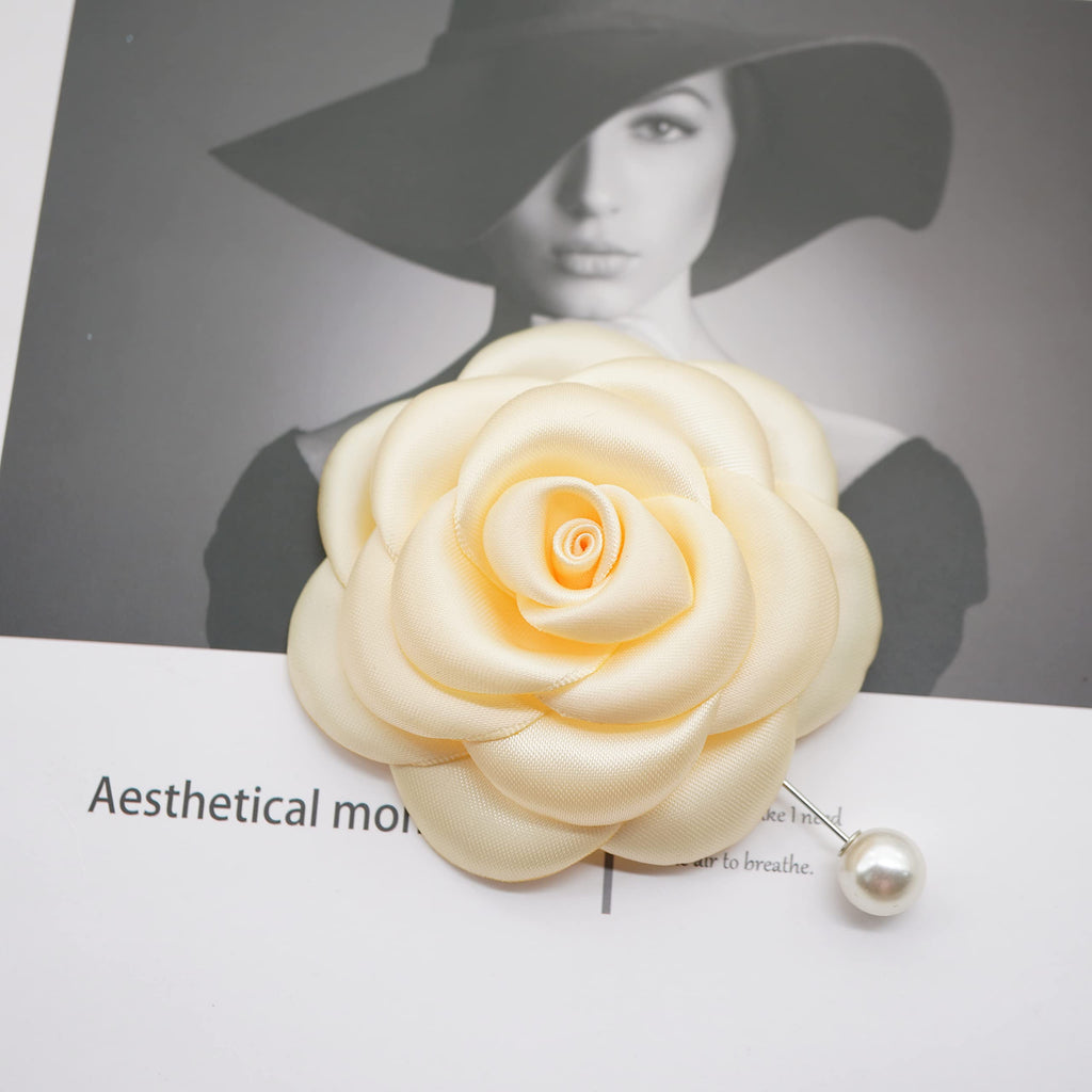 Silk Rose Flower Pin Brooch By NhanDo Handmade – COLOURFUL Floral Brooch Pin, Handmade Gift Ideas, Gift for her, Gift For Mom, Bridesmaid gift, valentines day gifts