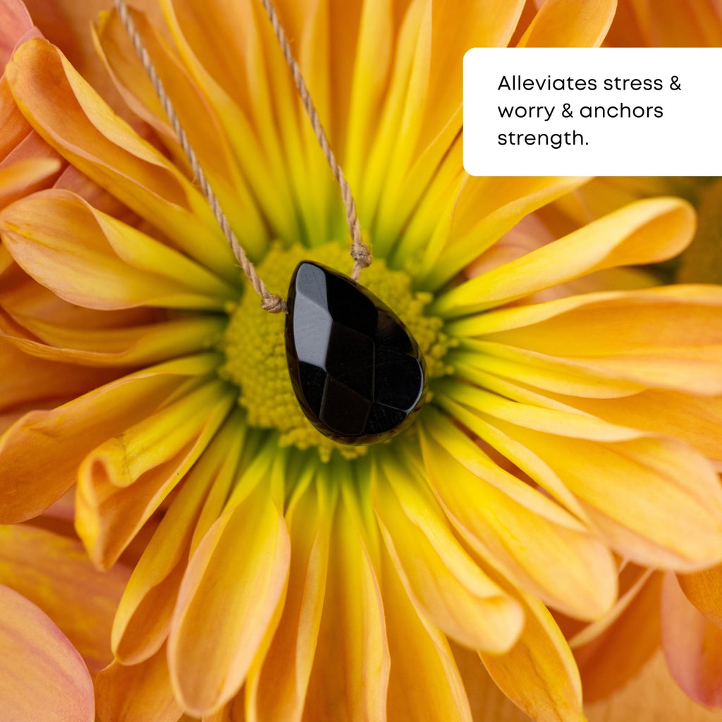 SoulKu Handcrafted Necklace, Empowerment Jewelry With Healing Crystal, Inspirational Jewelry For Women, Mom & Sister Gifts, 2" Extender With Lobster Clasp, 16" Nylon Cord