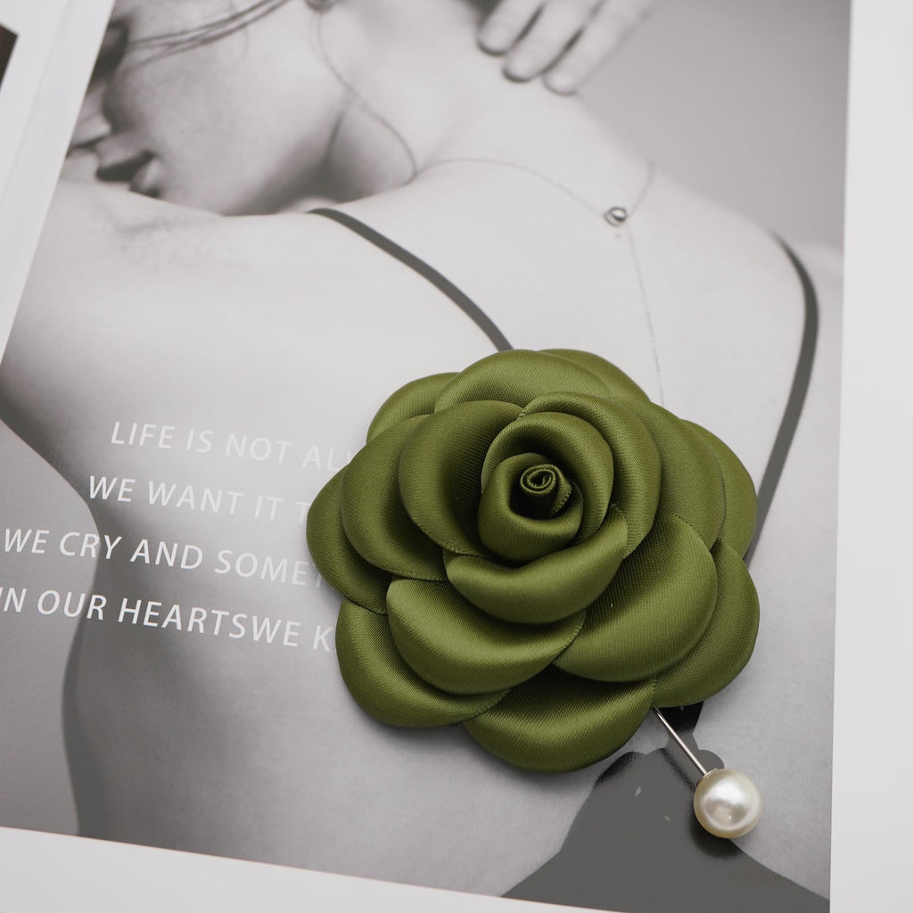 Silk Rose Flower Pin Brooch By NhanDo Handmade – COLOURFUL Floral Brooch Pin, Handmade Gift Ideas, Gift for her, Gift For Mom, Bridesmaid gift, valentines day gifts