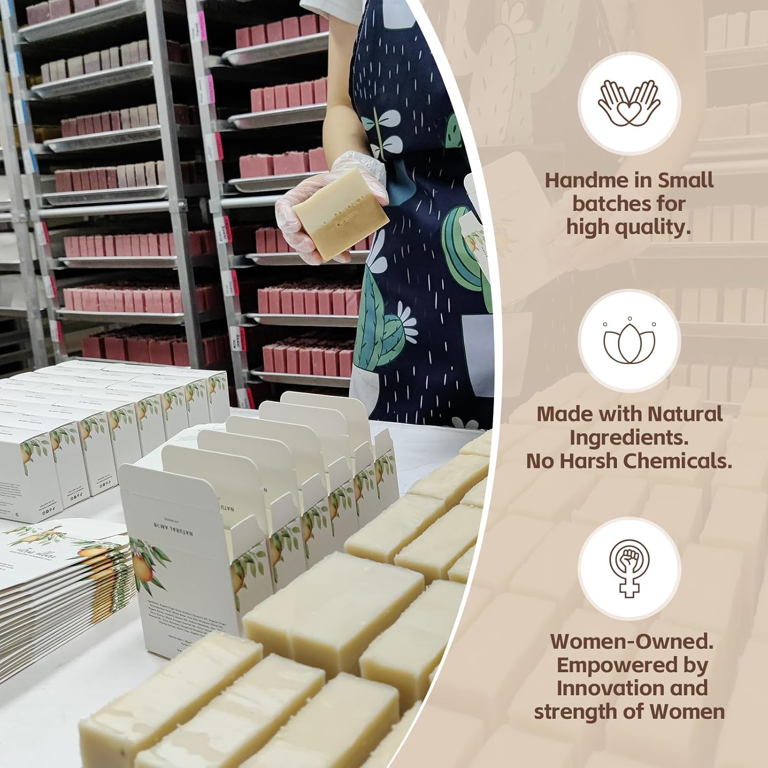 Natural Amor Handmade Spa Gift Set 6 pcs– Includes Citrus Bath Bomb, Lavender Hand Cream, Soap, Bath Salt, Candle – Relaxing Self-Care Kit for Women