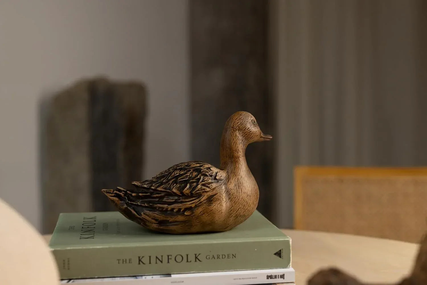 6.10" Decorative Wood Duck Figurine - Handcrafted Bird Art, for Collectors and Rustic Home Decor, Detailed Duck Statuette, NAT Geo Decor Birdduck, Wooden Duck Decor - Handmade Lifestyle Shop