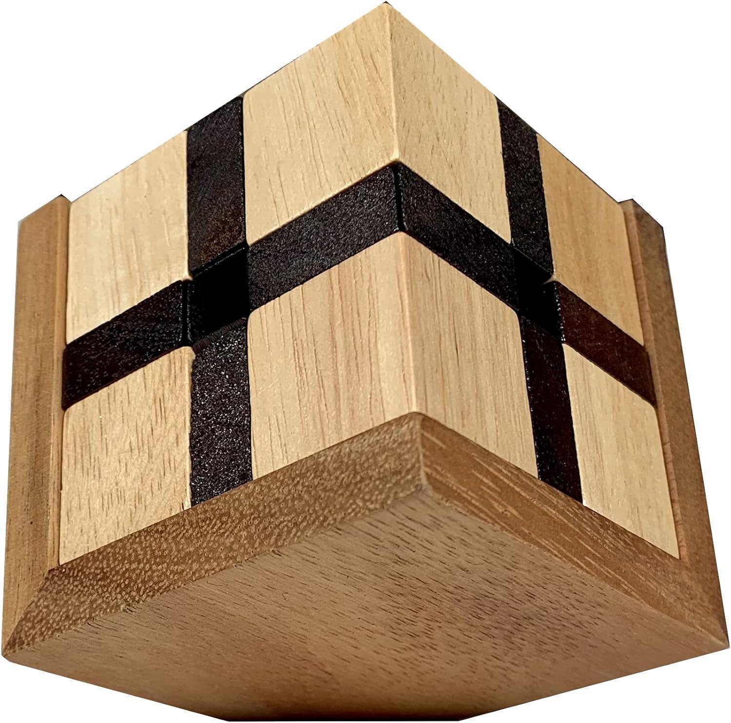The Devil's Cube - Extremely Challenging Brain Teaser for Adults Wood Puzzle - Level 10 Critical Thinking Game - Compact Desk Toy and Unique Brain Game - Handmade Lifestyle Shop