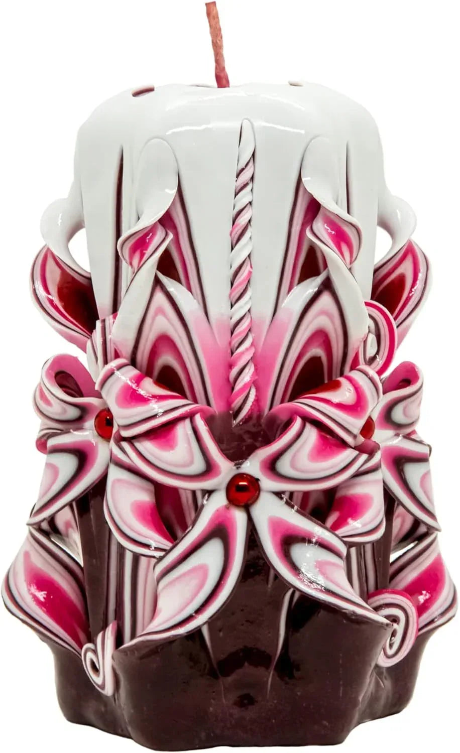 Handmade Carved Candle - Surprise Gift For Her - Decor Birthday Halloween Thanksgiving Christmas - Spiritual Living Room Home Decor Candles - Unique Engagement Wedding Idea - White Blue - Ordagio - Handmade Lifestyle Shop