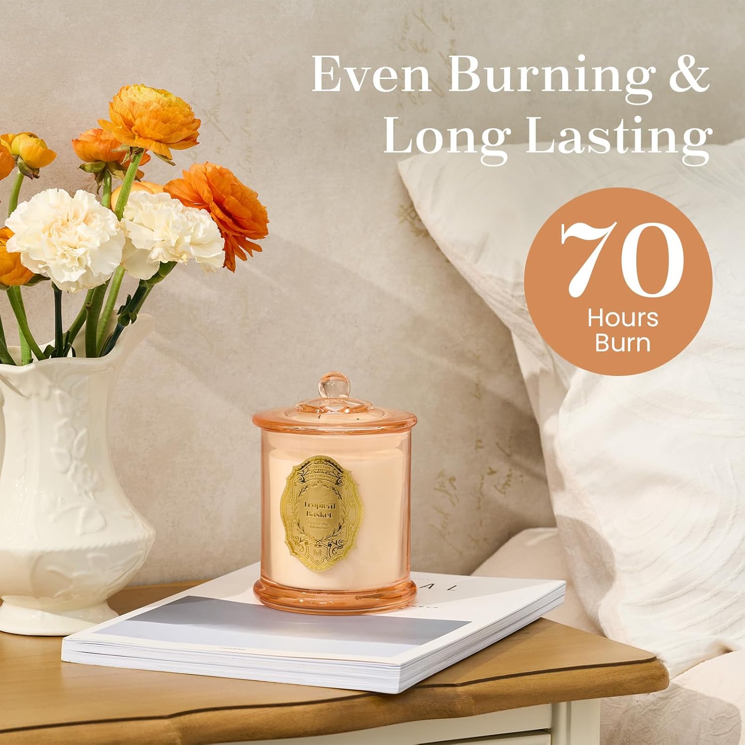 M&SENSE Sage Eucalyptus Candles for Home Scented, 2 Wick 12.7oz Soy Wax Candles Non Toxic,70 Hours Long Burning,Christmas Candles Gift for Stress Relief, Meditation, Yoga