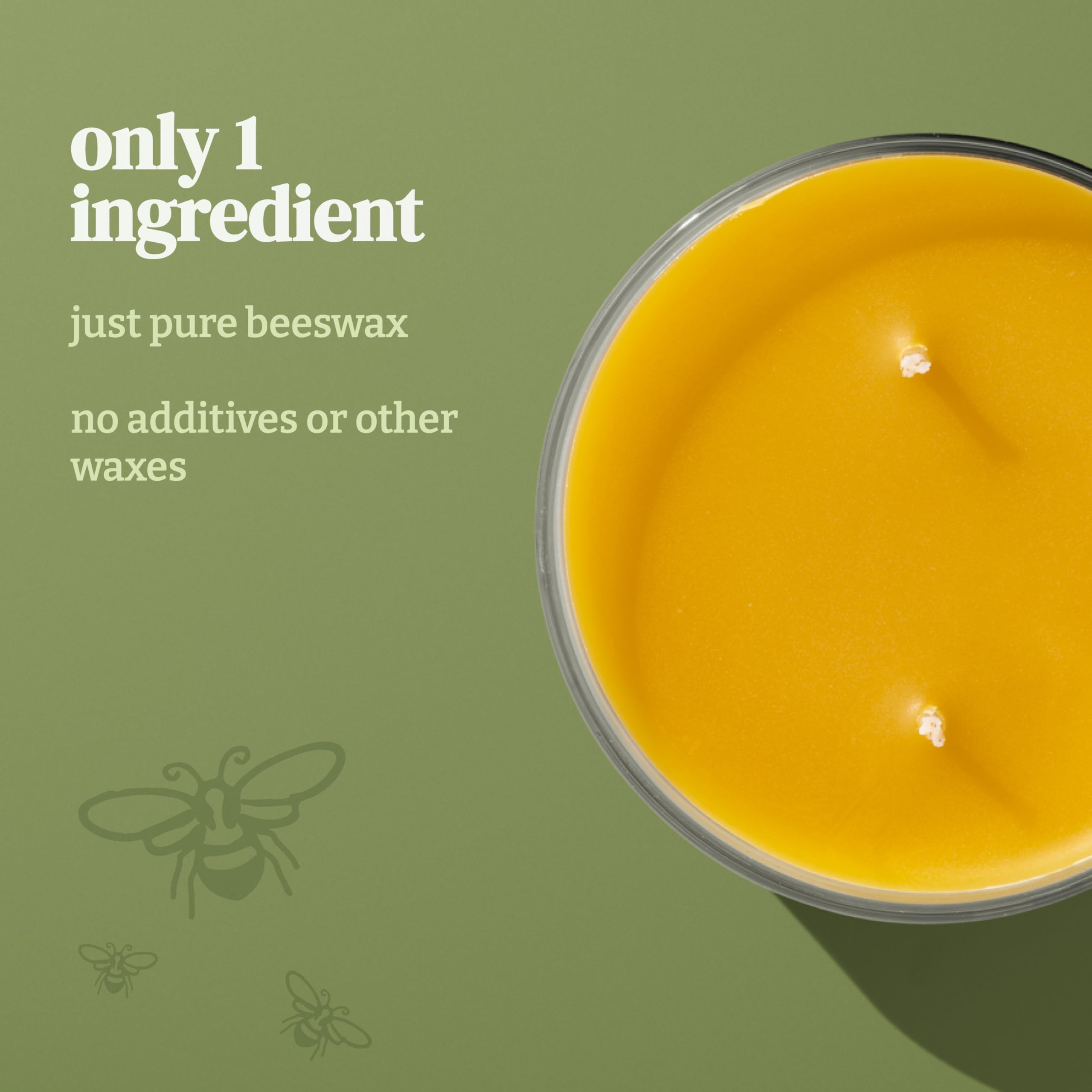 Berries Organic Beeswax Candle | 2 Ingredients | 100% Pure Beeswax Candles, Non Toxic, Natural, Organic Candles, Beeswax Candles Scented, Non Toxic Candles, 80 Hour, 10oz