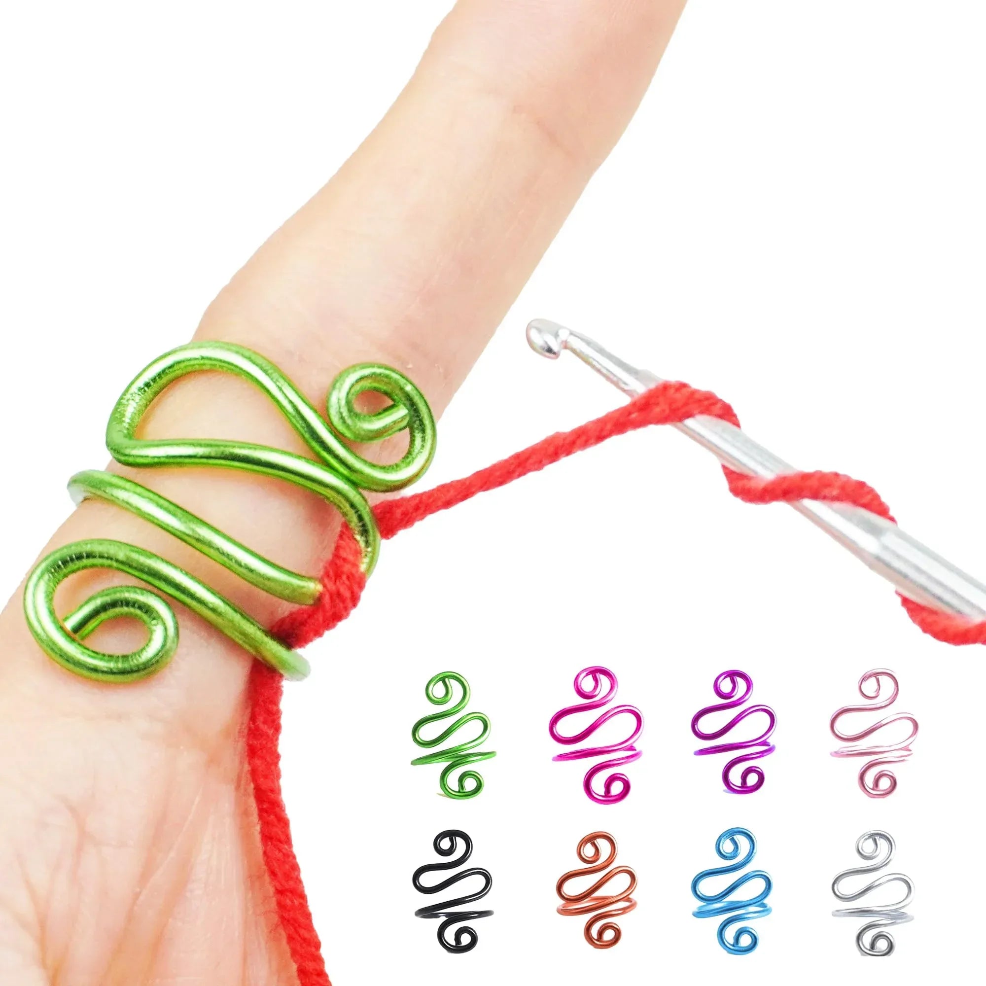 Handmade Crochet Tension Ring For Finger, Left Handed, Right Handed Zig Zag Ring, Yarn Tension Ring For Crochet, Crochet Gifts For Crocheters, Knitters - Handmade Lifestyle Shop