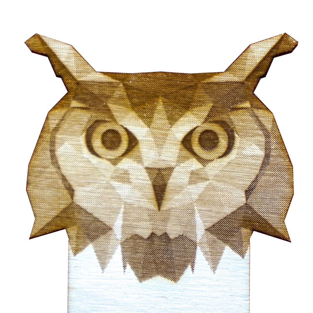 RABBIT Engraved Wood Bookmark | Baltic Birch Wooden Geometric Bunny Animal Creature Book Mark | Great Gift Idea!