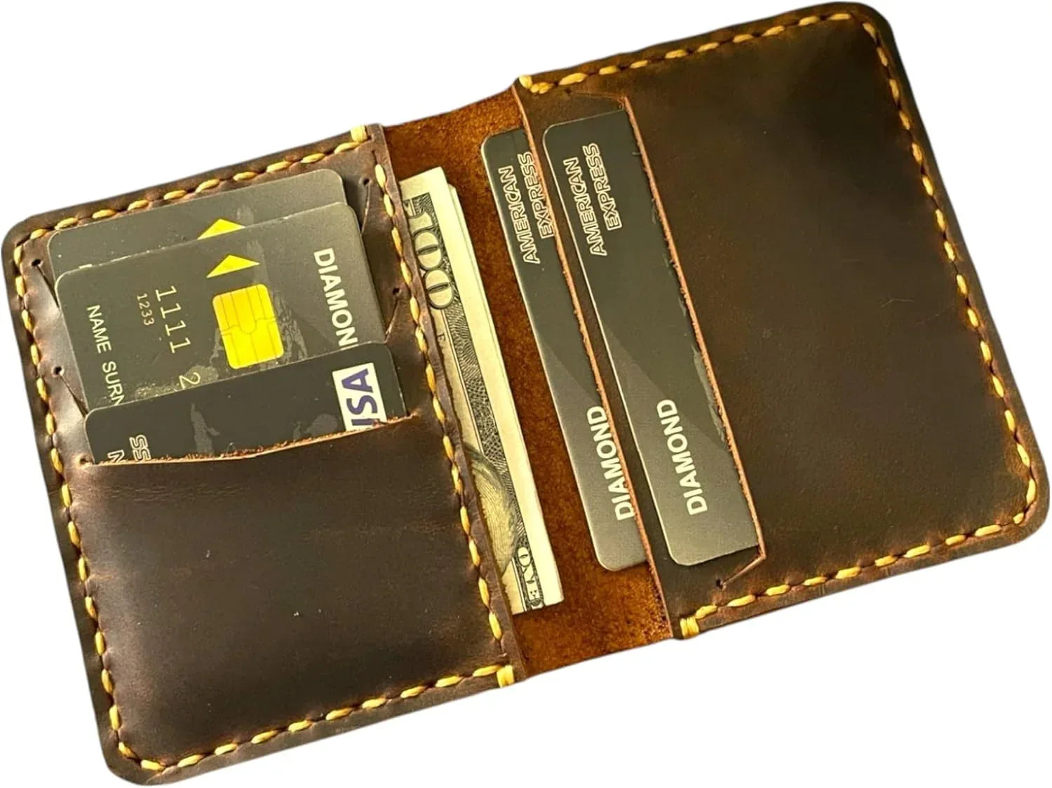 Handmade, Leather Card Wallet, Minimalist Leather Wallet, Bifold Wallet, Front Pocket Wallet, Handmade Leather Card Holder, Leather Wallet for Men, Slim Wallet, Card Wallet - Handmade Lifestyle Shop