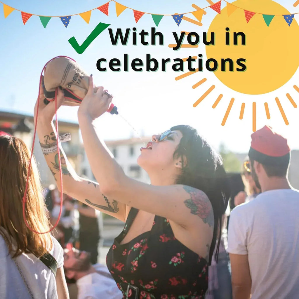 Leather Bota Bag. Cowhide Leather, Wine Skin Latex Lining 1L. Bags for Liquor for Transporting and Storing Beverages. Flask Leather Pouch - Handmade Lifestyle Shop