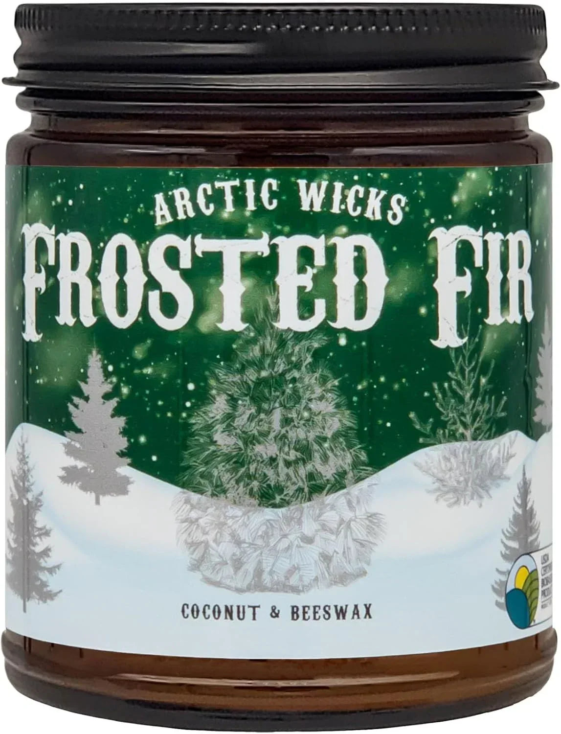 Vanilla Bourbon Candle | Arctic Wicks 9oz Coconut & Beeswax Candles | Scented Non-Toxic Candles for Fall, Winter, Holidays, Gifts For Him, Whiskey Bourbon, Vanilla Candle | USDA Certified Biobased - Handmade Lifestyle Shop