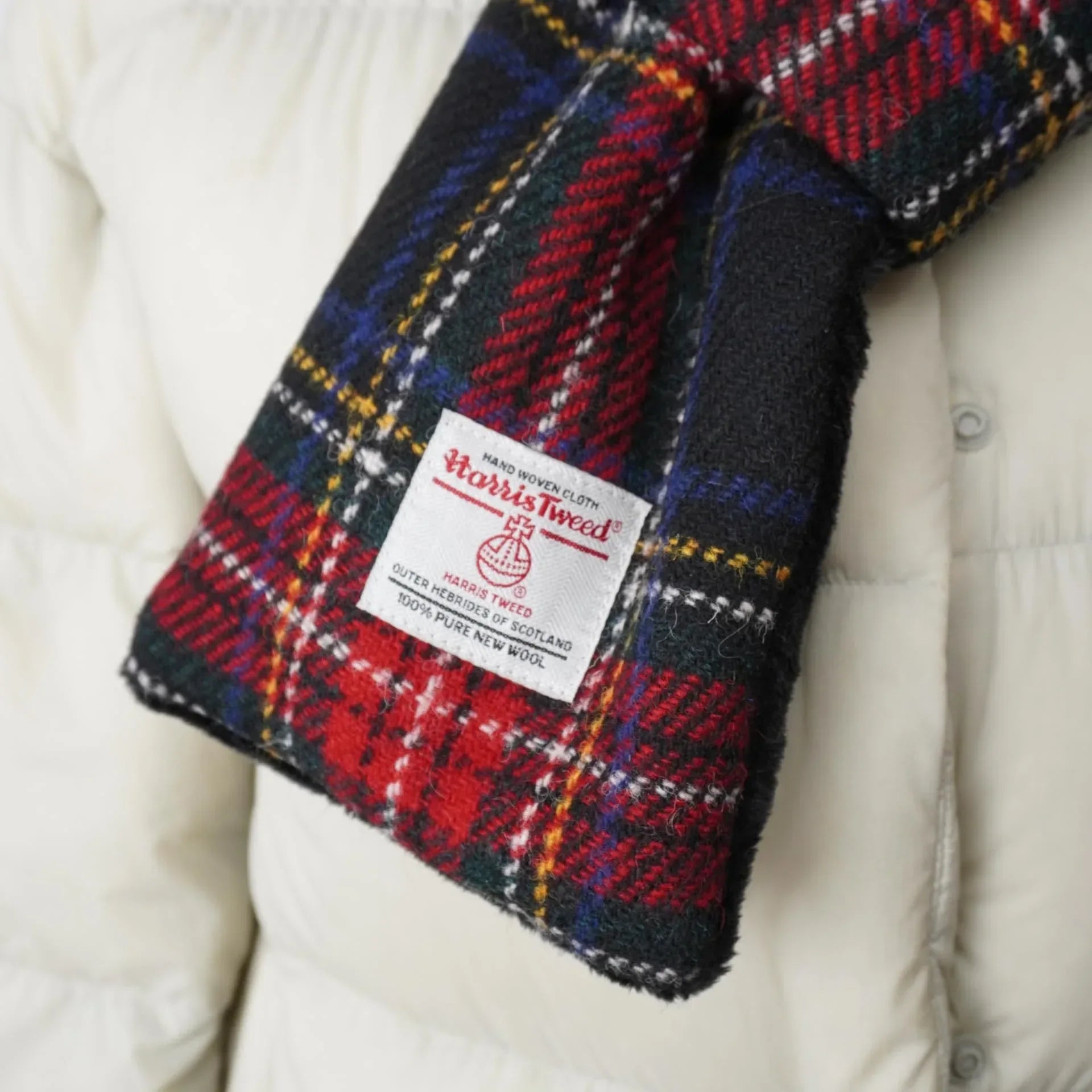 Harris Tweed Tartan Wool Neck Warmer for Women and Men, Handmade Soft Scarf with Plush Lining, Warm Winter Gift - Handmade Lifestyle Shop