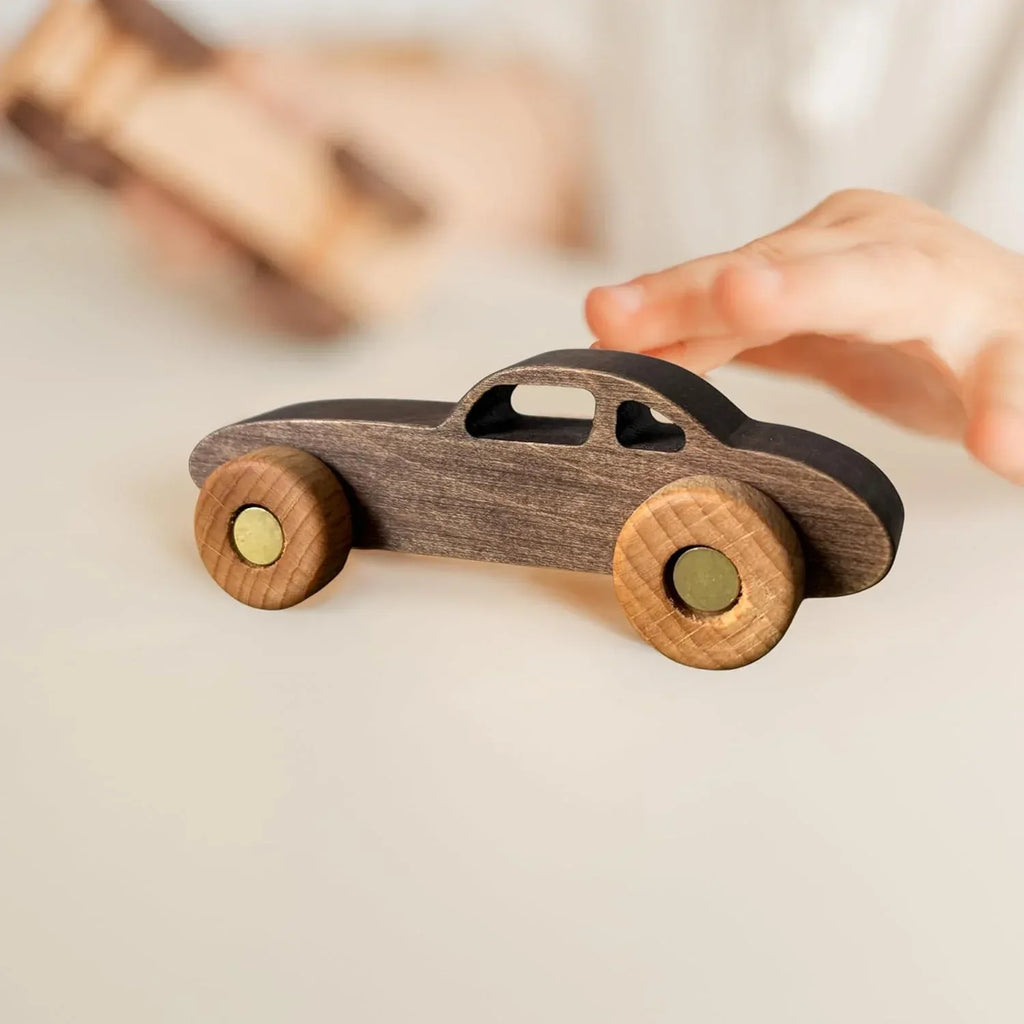 BUSY PUZZLE Wooden Toy Car and Truck Set Montessori Toys for Toddlers Handmade from Natural Wood Gift for Boys and Girls - Handmade Lifestyle Shop