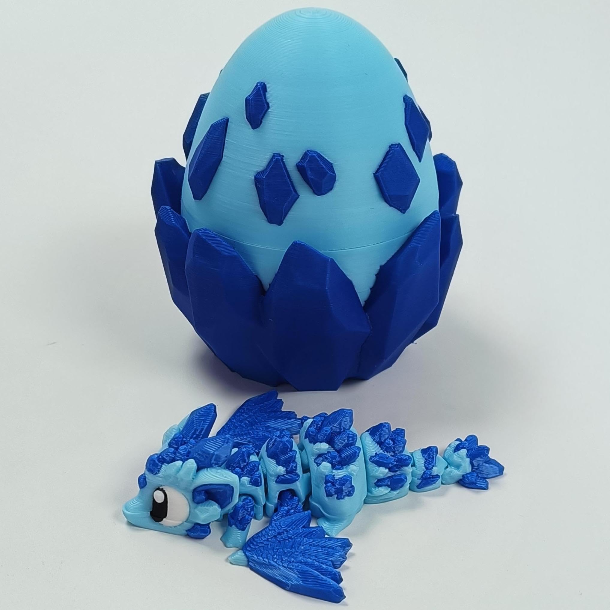 Enchanted 3D Egg with Miniature Inside - Handcrafted Printed Collectible | Fantasy Decor & Gift (Ice Cream Dragon & Egg (Box))