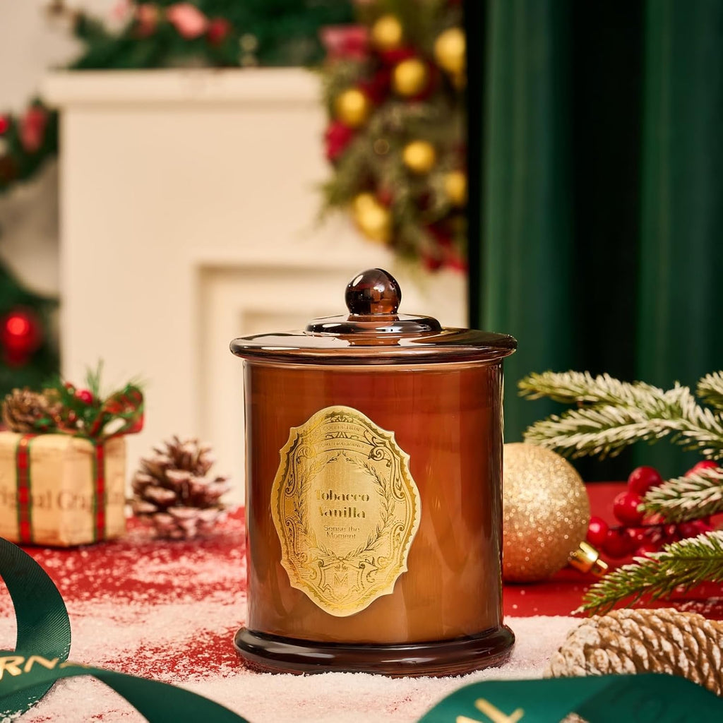 M&SENSE Sage Eucalyptus Candles for Home Scented, 2 Wick 12.7oz Soy Wax Candles Non Toxic,70 Hours Long Burning,Christmas Candles Gift for Stress Relief, Meditation, Yoga