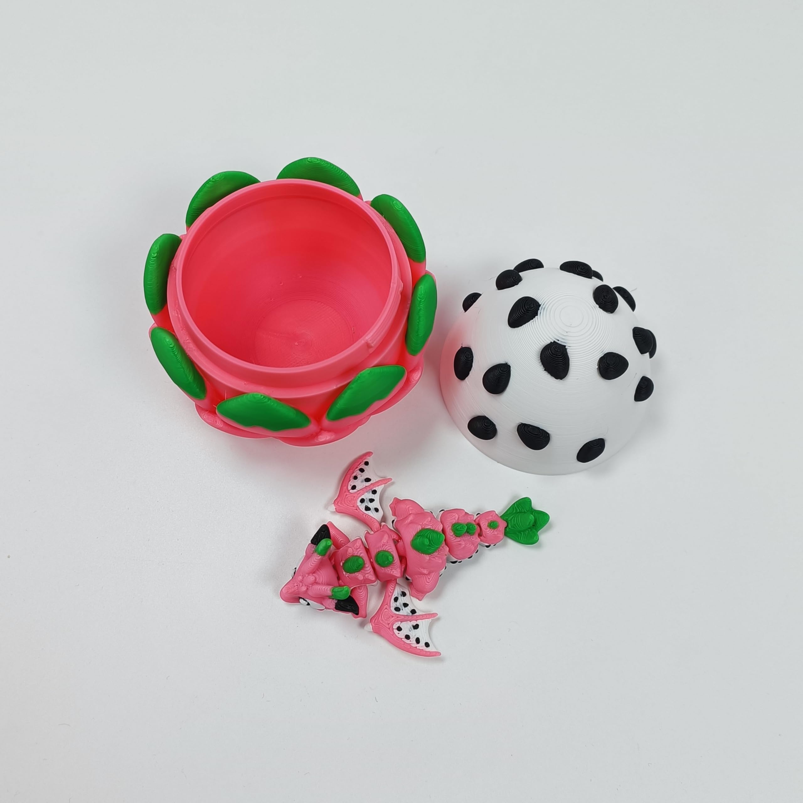 Enchanted 3D Egg with Miniature Inside - Handcrafted Printed Collectible | Fantasy Decor & Gift (Ice Cream Dragon & Egg (Box))