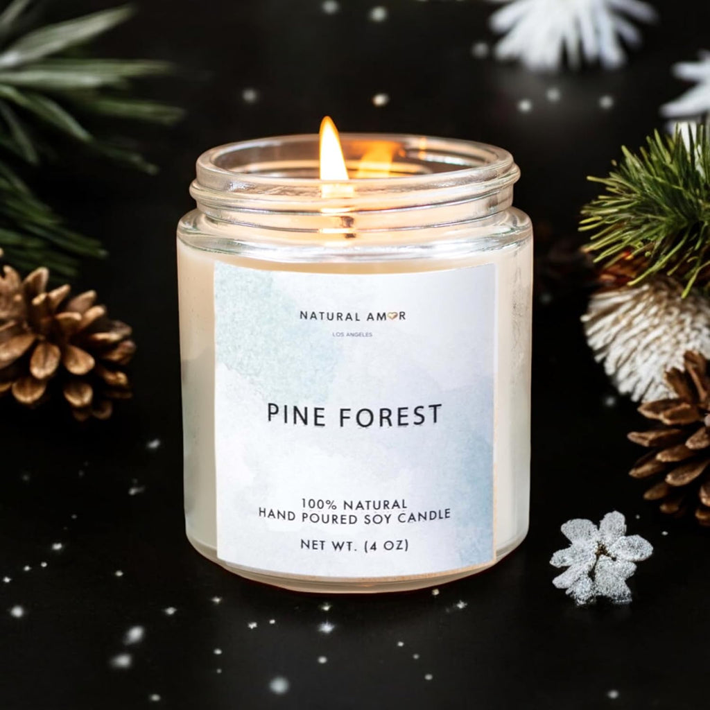 Natural Amor Handmade Spa Gift Set 6 pcs– Includes Citrus Bath Bomb, Lavender Hand Cream, Soap, Bath Salt, Candle – Relaxing Self-Care Kit for Women