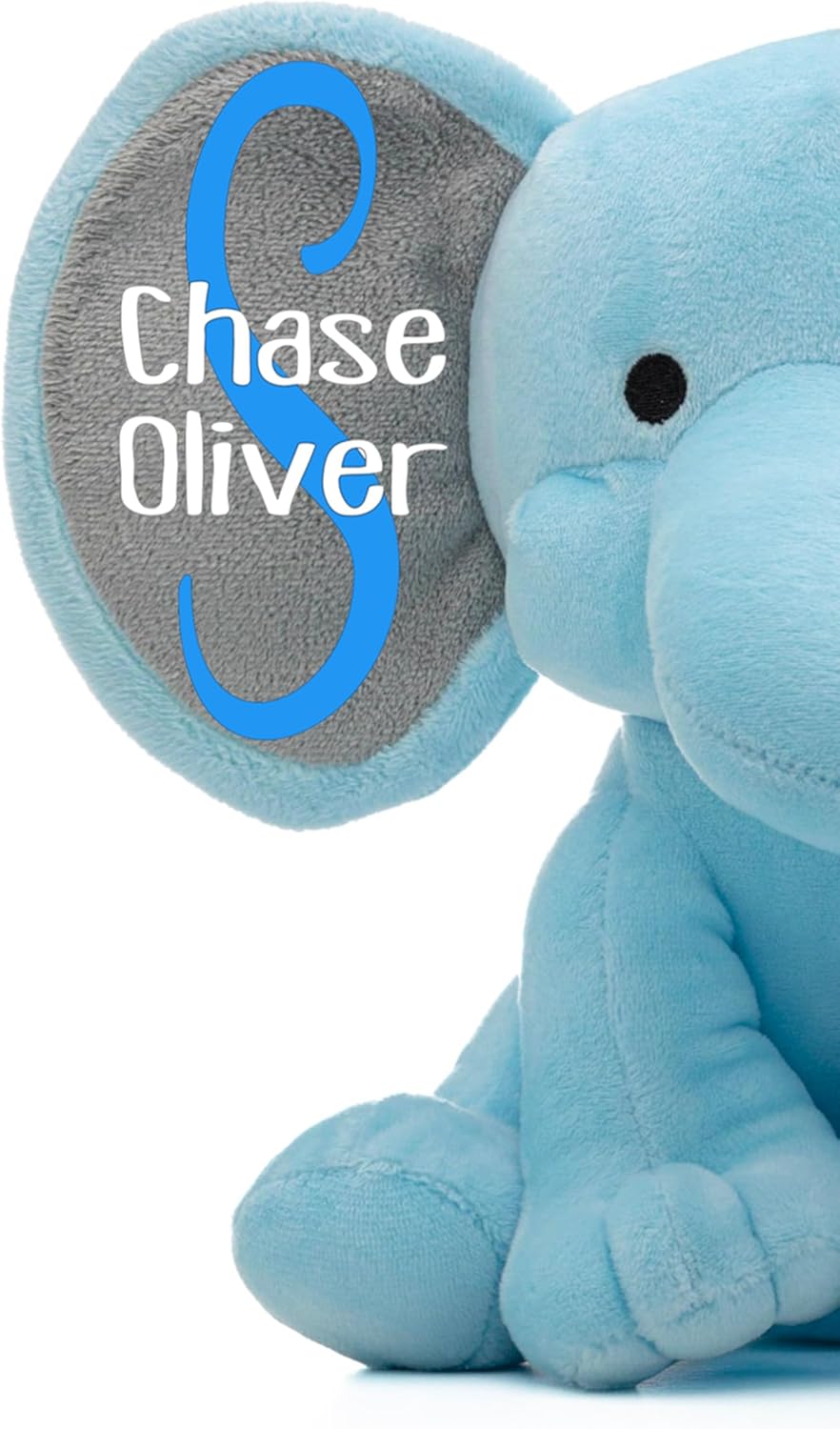 Personalized Elephant Stuffed Animal - Custom Birth Stats Announcement Stuff Elephants Animals for Babies, Baby Shower, Boy, Girl, Newborn, Customized Keepsake Plush Bear Gifts, Pink 9 Inches