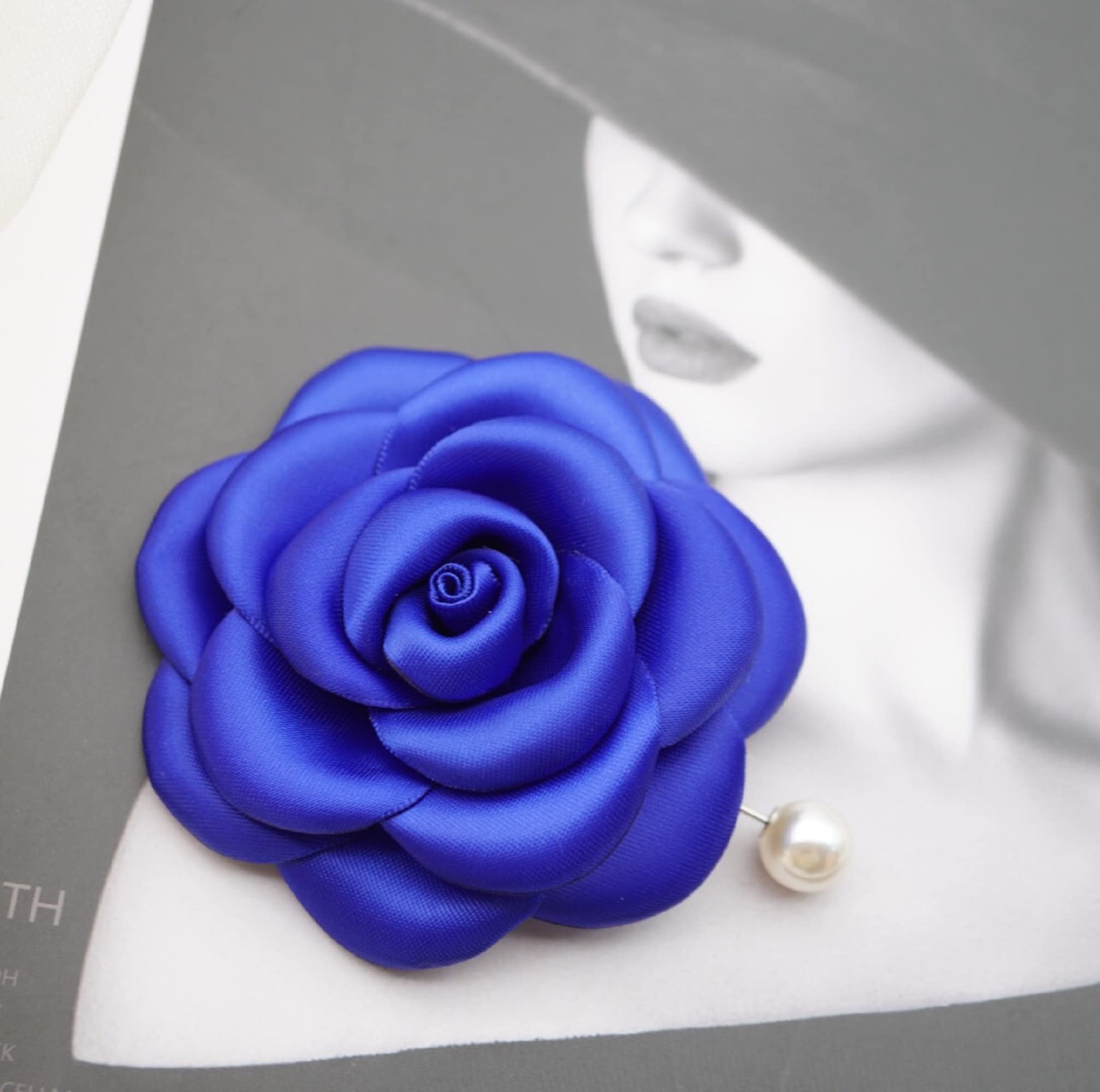 Silk Rose Flower Pin Brooch By NhanDo Handmade – COLOURFUL Floral Brooch Pin, Handmade Gift Ideas, Gift for her, Gift For Mom, Bridesmaid gift, valentines day gifts