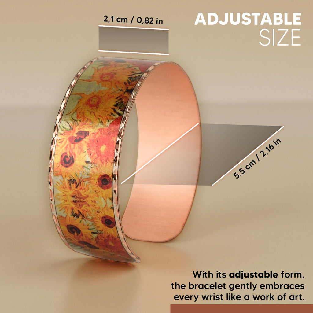 Moreni Copper Bracelet for Women with Wooden Gift Box – Art-Inspired Elegant & Timeless Handmade Jewelry Gift