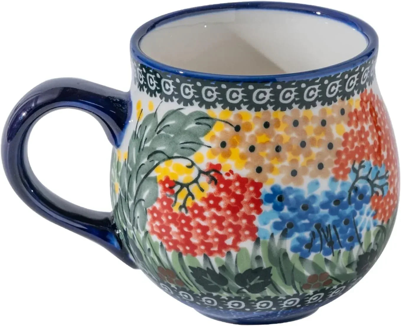 ALMA 12oz Handpainted Microwave Safe Coffee Mug, Unique Ceramic Tea Mug For Girl Friend,Mother, Woman(Assorted Flowers,Medium) - Handmade Lifestyle Shop