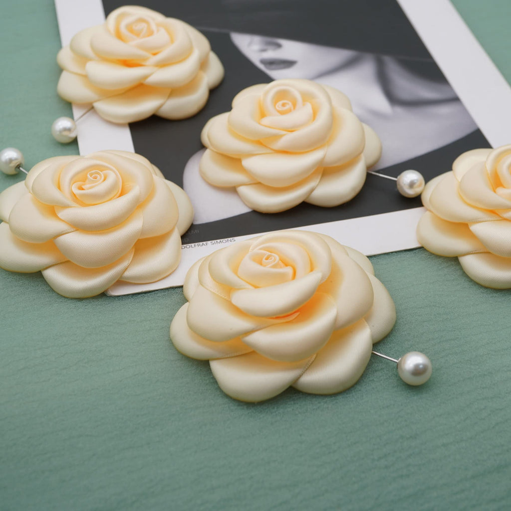 Silk Rose Flower Pin Brooch By NhanDo Handmade – COLOURFUL Floral Brooch Pin, Handmade Gift Ideas, Gift for her, Gift For Mom, Bridesmaid gift, valentines day gifts