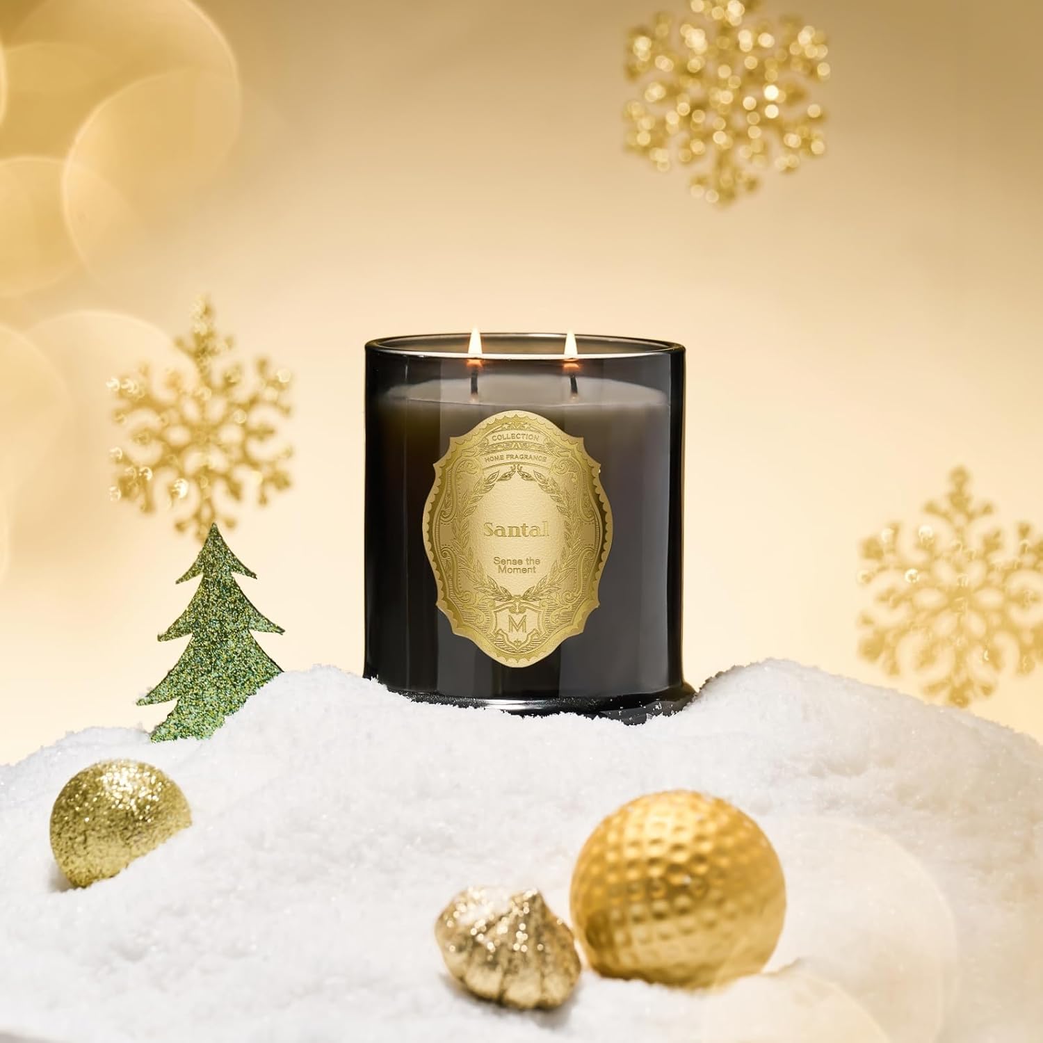 M&SENSE Sage Eucalyptus Candles for Home Scented, 2 Wick 12.7oz Soy Wax Candles Non Toxic,70 Hours Long Burning,Christmas Candles Gift for Stress Relief, Meditation, Yoga