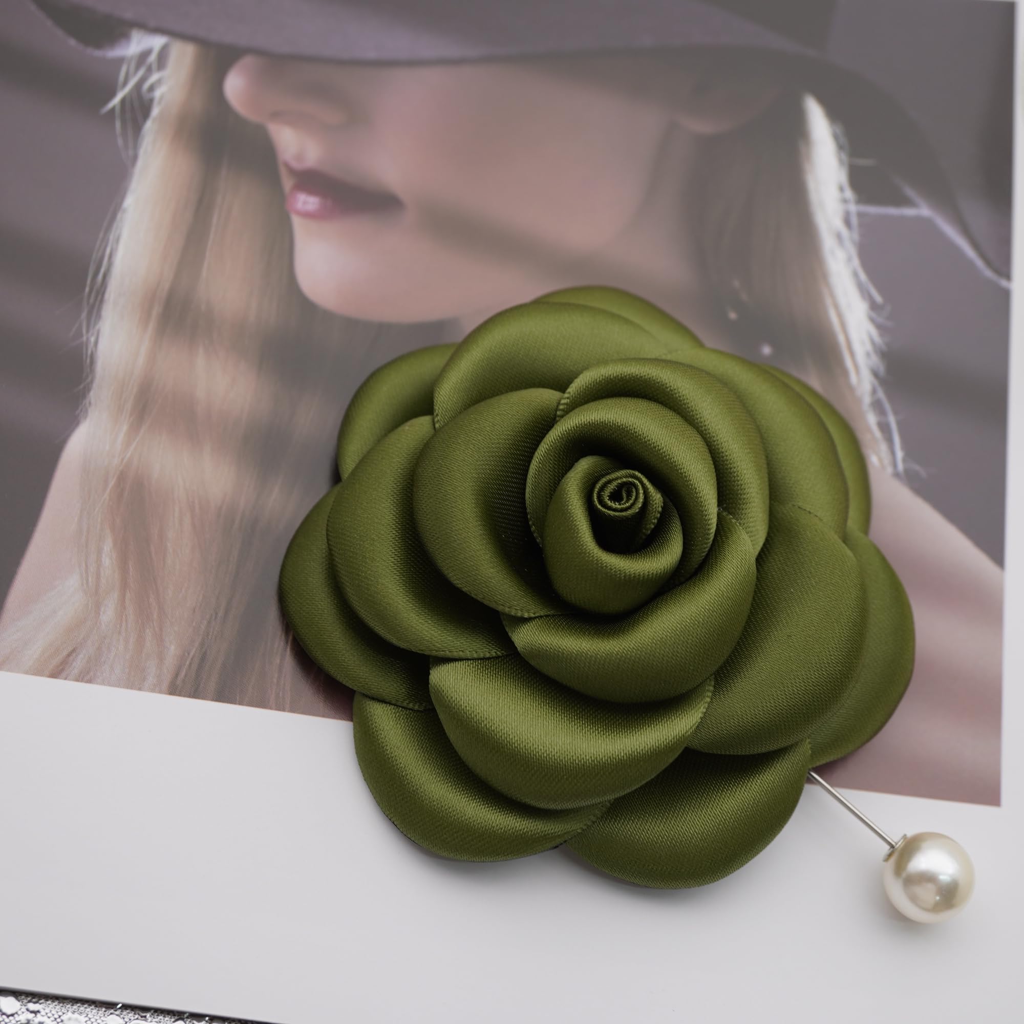 Silk Rose Flower Pin Brooch By NhanDo Handmade – COLOURFUL Floral Brooch Pin, Handmade Gift Ideas, Gift for her, Gift For Mom, Bridesmaid gift, valentines day gifts