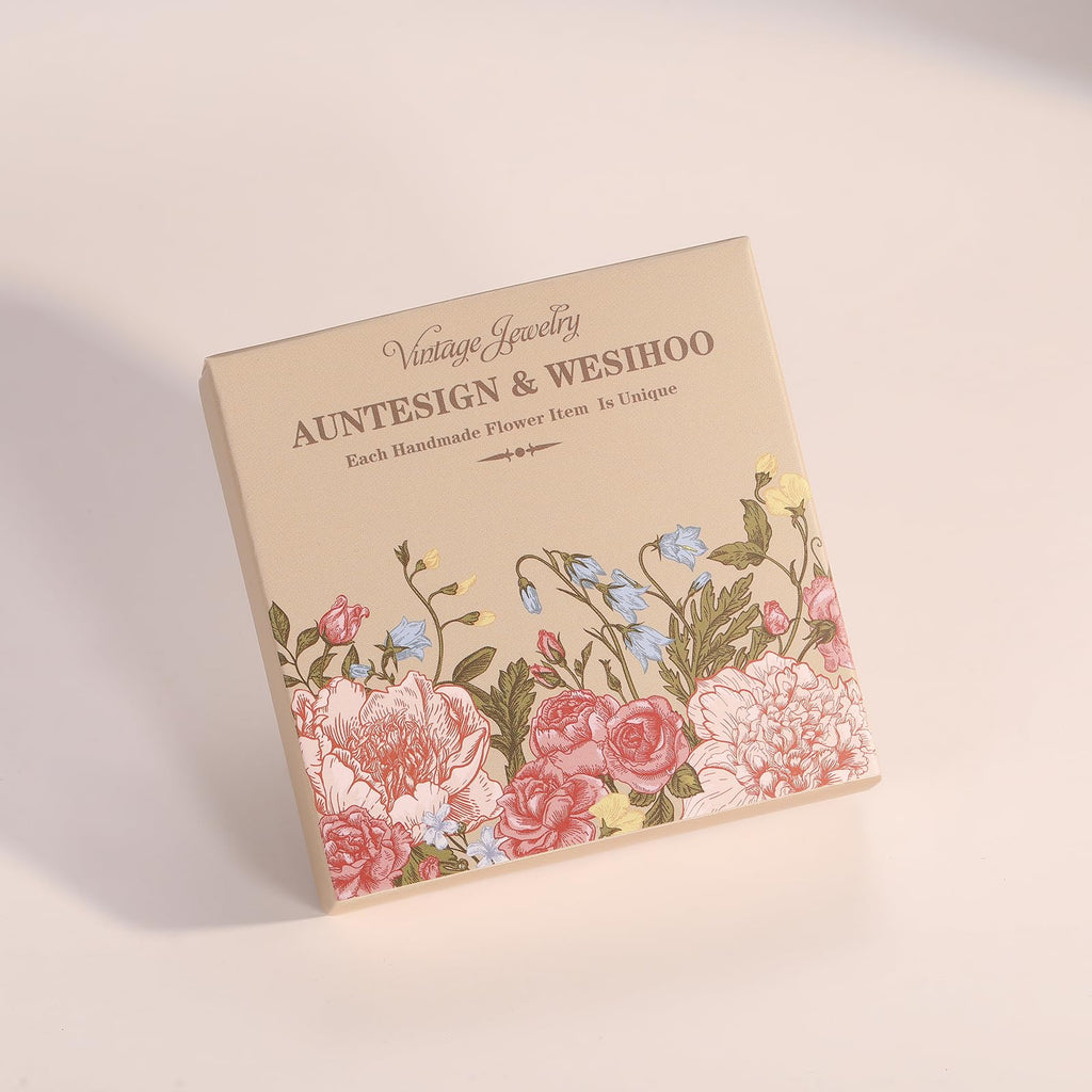 Forget-Me-Not and Queen Anne's Lace Pressed Wildflower Earrings | Pressed Flower Earrings | Handmade Drop and Dangle Earrings | Gift for Woman