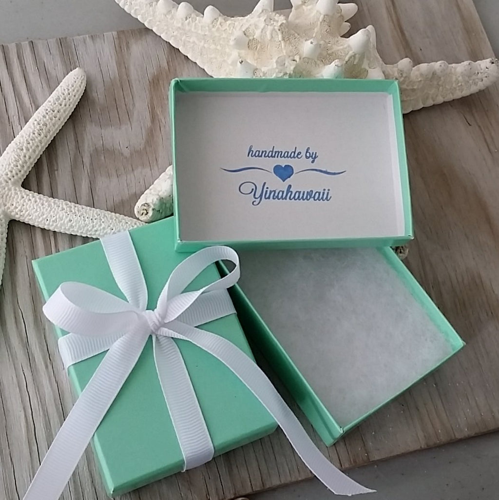 Yinahawaii Handmade Sea Glass Necklace, Hawaiian Jewelry For Women, Braided Teardrop Necklace, Unique Sea Glass Jewelry For Women Birthday Gift