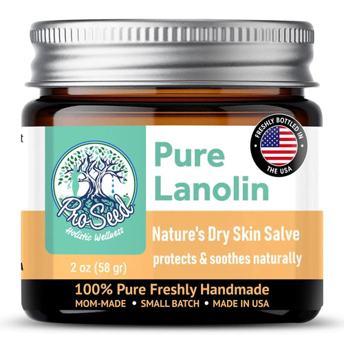 100% Pure Lanolin, Handmade in USA, Unrefined Balm, Dry & Itchy Skin, Cracked Lips, Breastfeeding, Nipple Cream, Baby Care, Moisture-Rich, Nursing Essentials & Petroleum-Free, for Hands, Face & Body - Handmade Lifestyle Shop