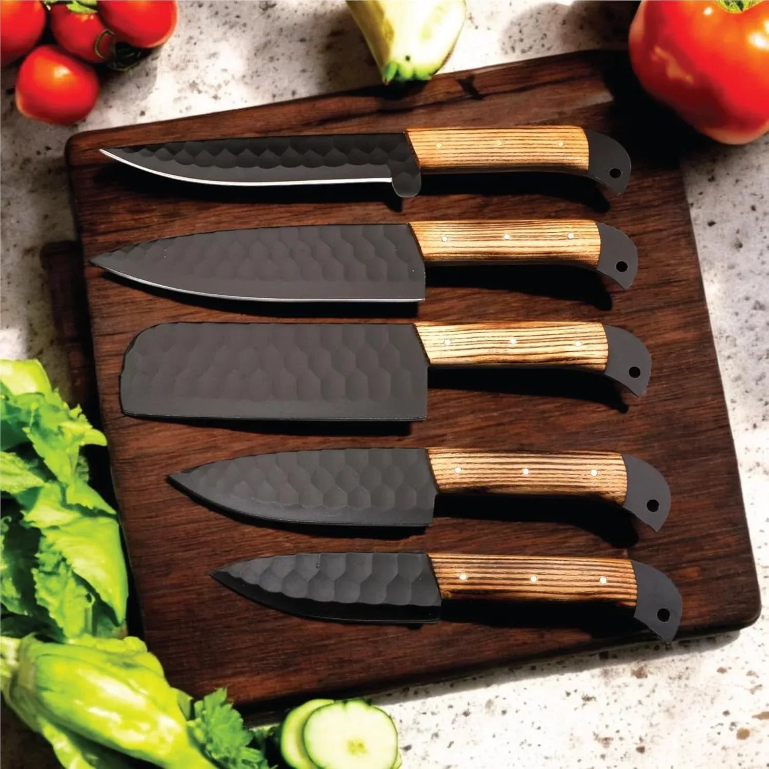 MDM Handmade kitchen appliances Viking Knife Set Viking Cutlery Set Viking knives Damascus Steel Kitchen Knife Set of 5pcs With sheath Chef knife set Chef Knives set, Kitchen Gadgets Mothers day gifts - Handmade Lifestyle Shop