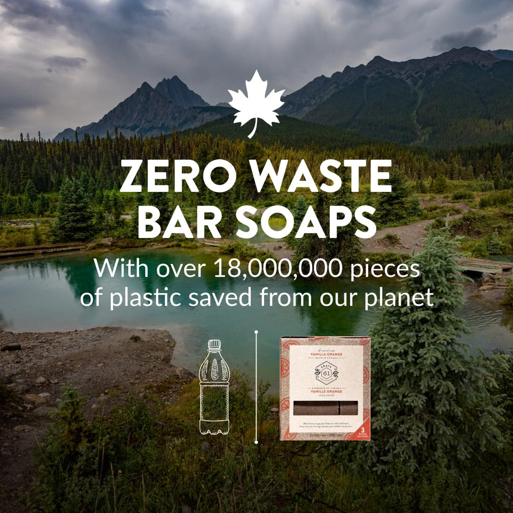 Crate 61 Organics, Handmade in Canada, Plant Based Natural Bar Soap Cold Pressed For Face & Body, w/Premium Essential Oils, For Men & Women 3 Pack (Ginger Cardamom)