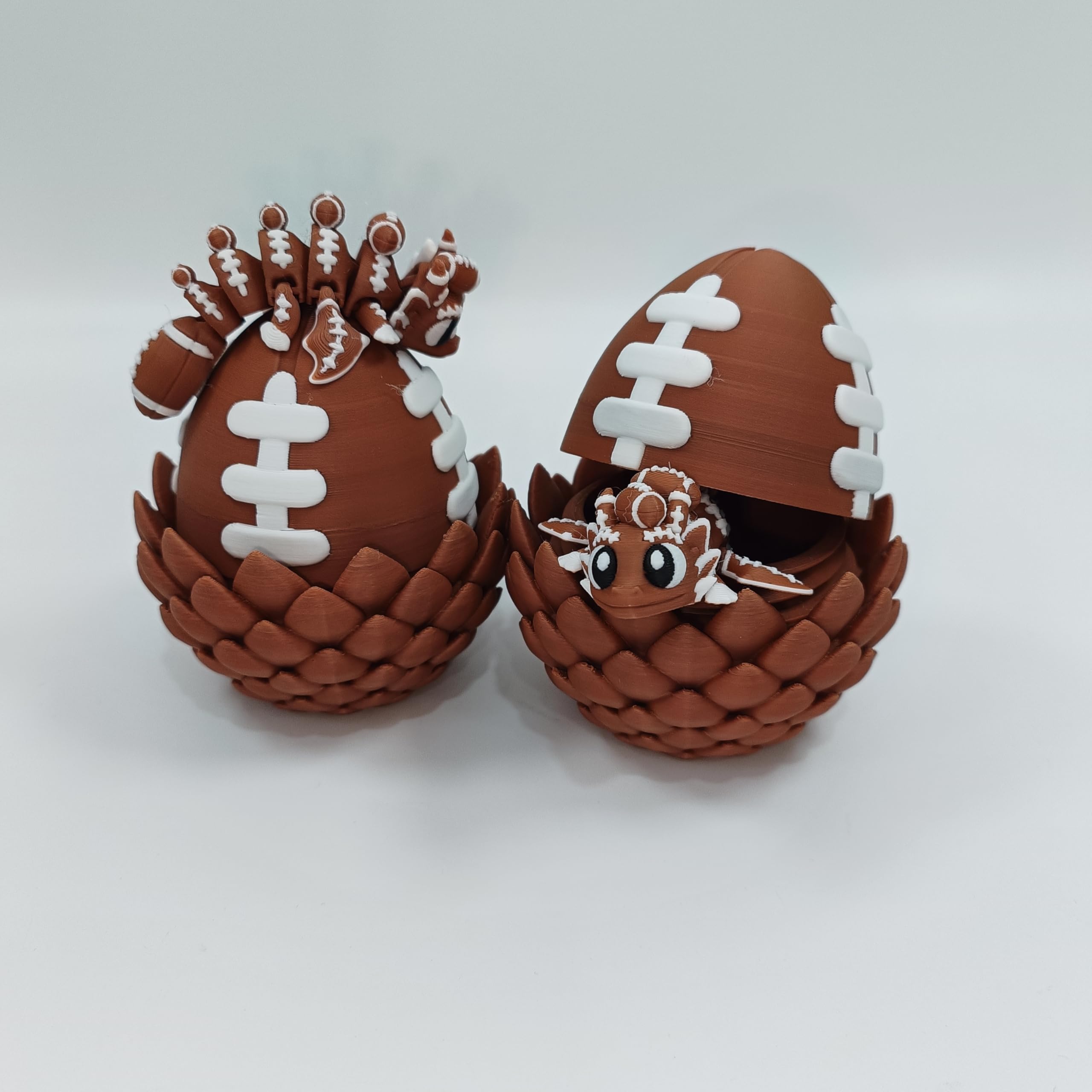 Enchanted 3D Egg with Miniature Inside - Handcrafted Printed Collectible | Fantasy Decor & Gift (Ice Cream Dragon & Egg (Box))