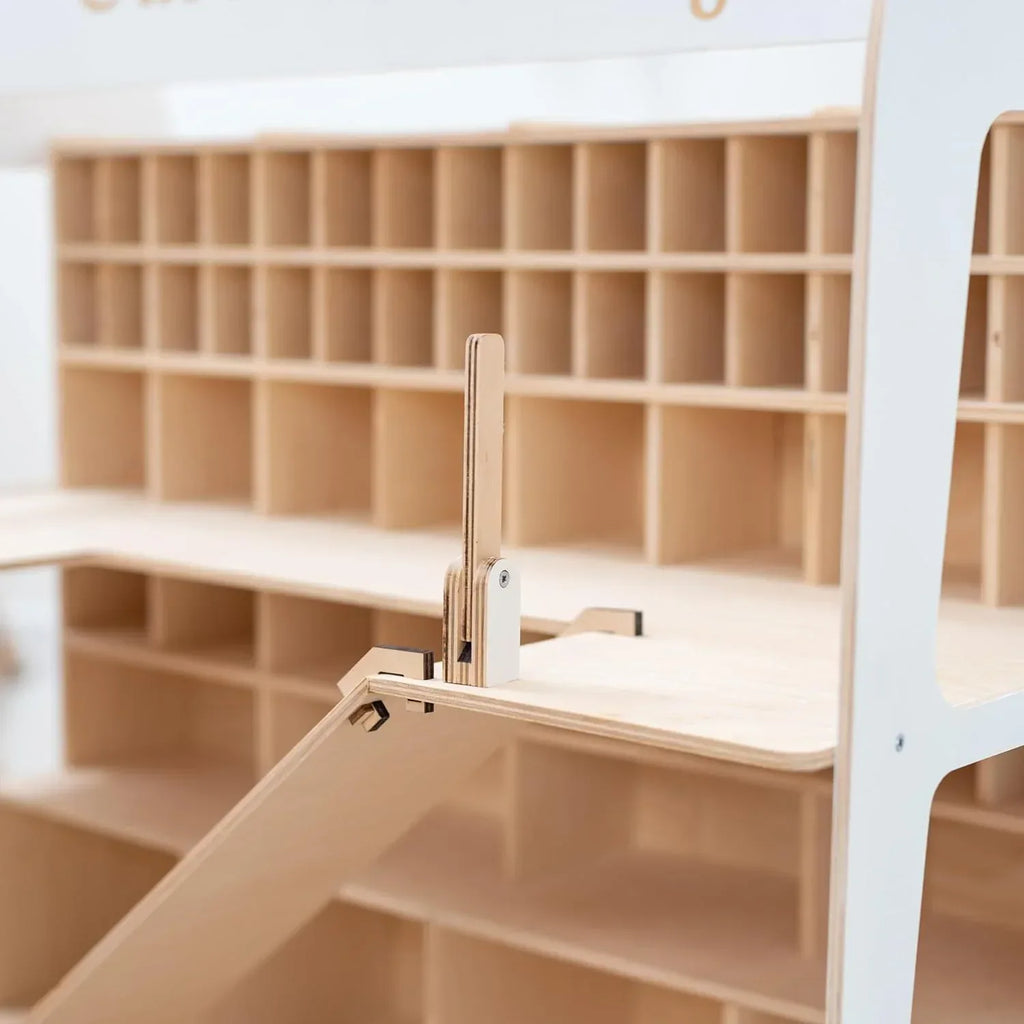 Toy Parking Garage with Elevator Wooden Toy Car Storage Small Car Compatible Gift for Toddlers 1-4 Years Old Organizer Case Shelf for Mini Toy Cars (Big, Natural) - Handmade Lifestyle Shop