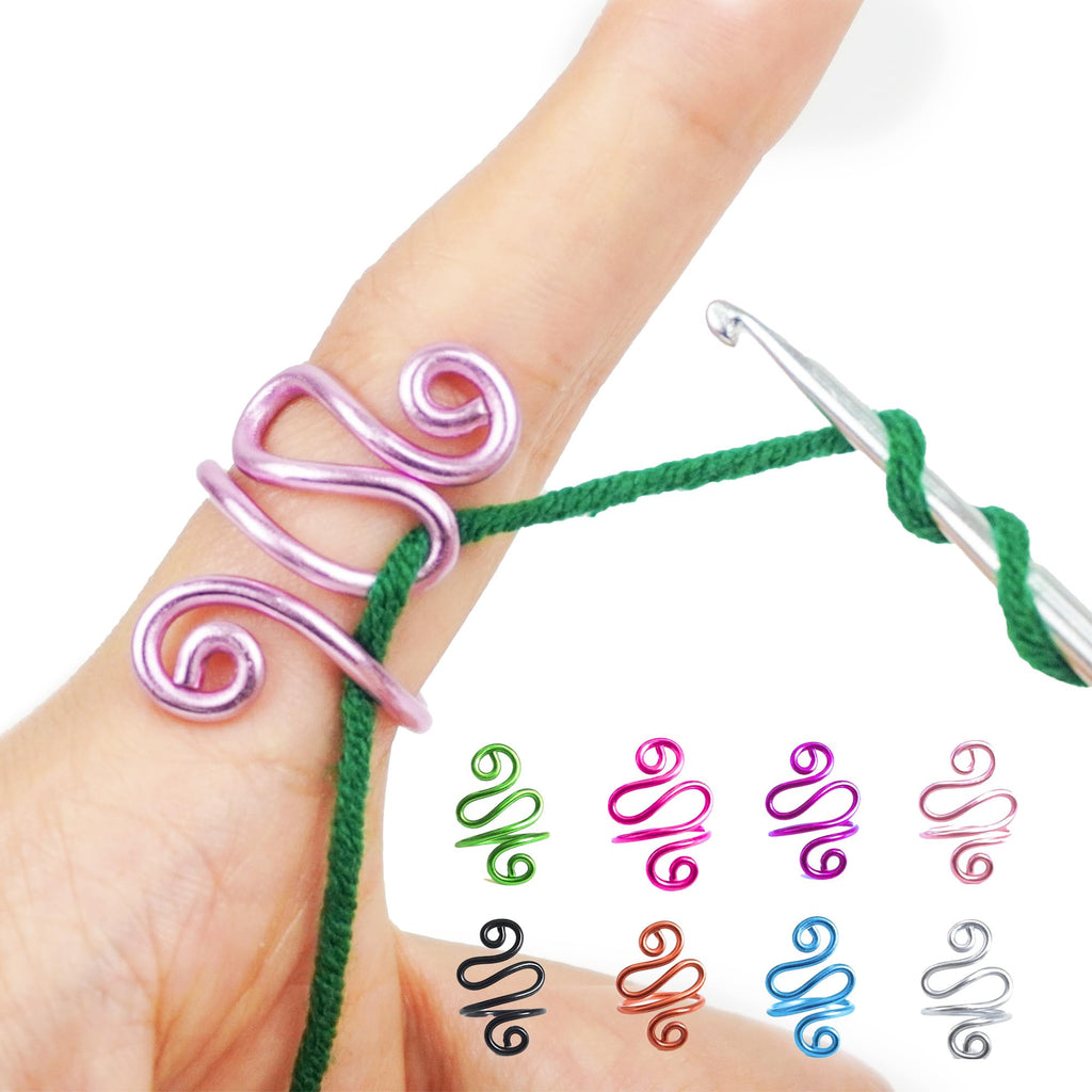 Handmade Crochet Tension Ring For Finger, Left Handed, Right Handed Zig Zag Ring, Yarn Tension Ring For Crochet, Crochet Gifts For Crocheters, Knitters