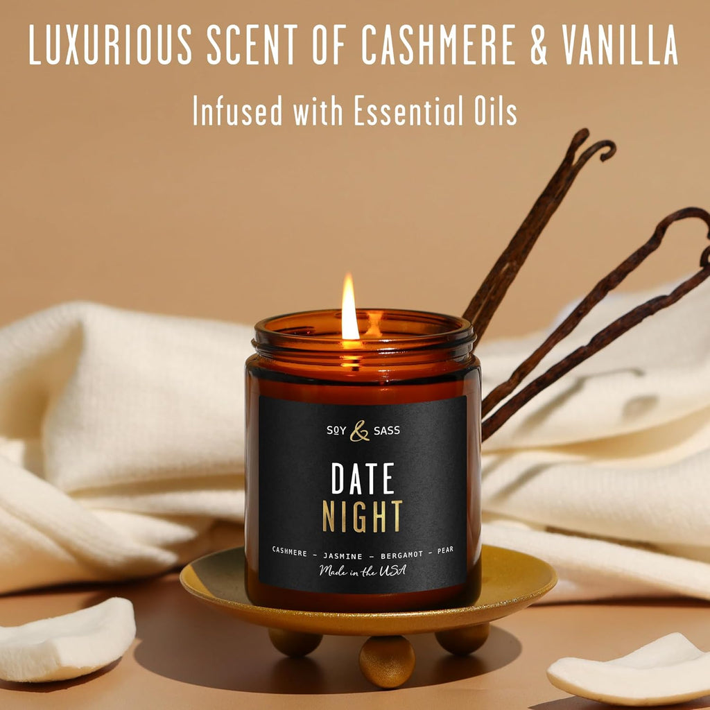 Smoked Vanilla Whiskey Candle - Scented Black Candles for Men or Women - Bourbon, Tobacco & Caramel Soy Wax Mens Candle - Infused w/Essential Oils | Long 50Hr Burn,9oz I Non Toxic I Made in USA