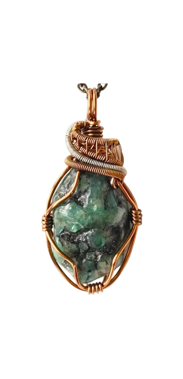 Designs by Nature Gems Necklace for Women - Designer Pendant Necklace - Antique Bronze Chain - Handmade Lifestyle Shop