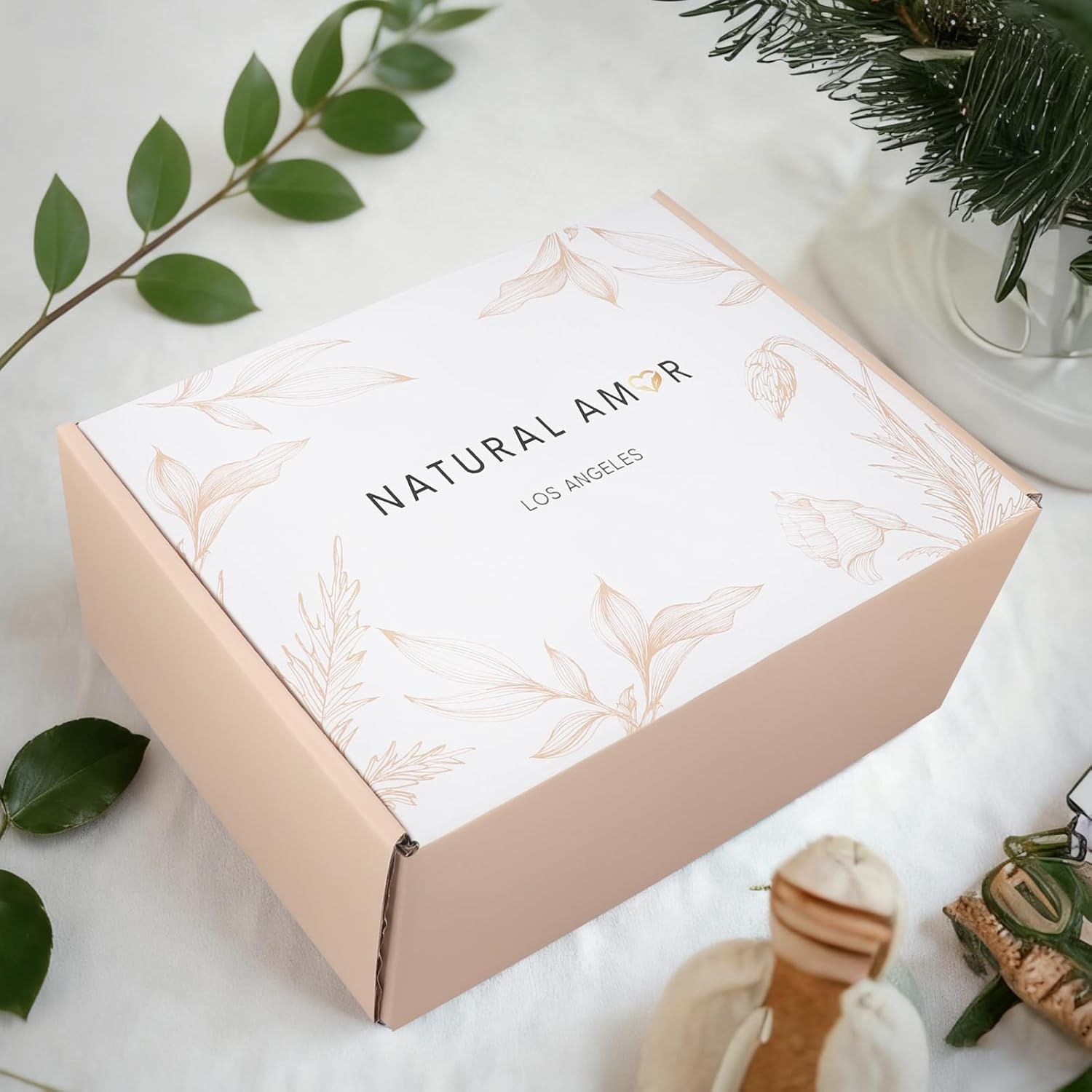 Natural Amor Handmade Spa Gift Set 6 pcs– Includes Citrus Bath Bomb, Lavender Hand Cream, Soap, Bath Salt, Candle – Relaxing Self-Care Kit for Women