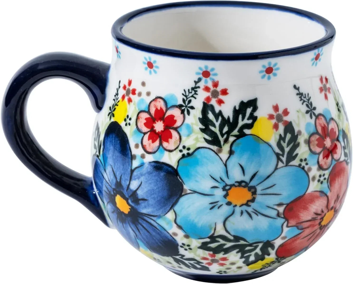 ALMA 12oz Handpainted Microwave Safe Coffee Mug, Unique Ceramic Tea Mug For Girl Friend,Mother, Woman(Assorted Flowers,Medium) - Handmade Lifestyle Shop
