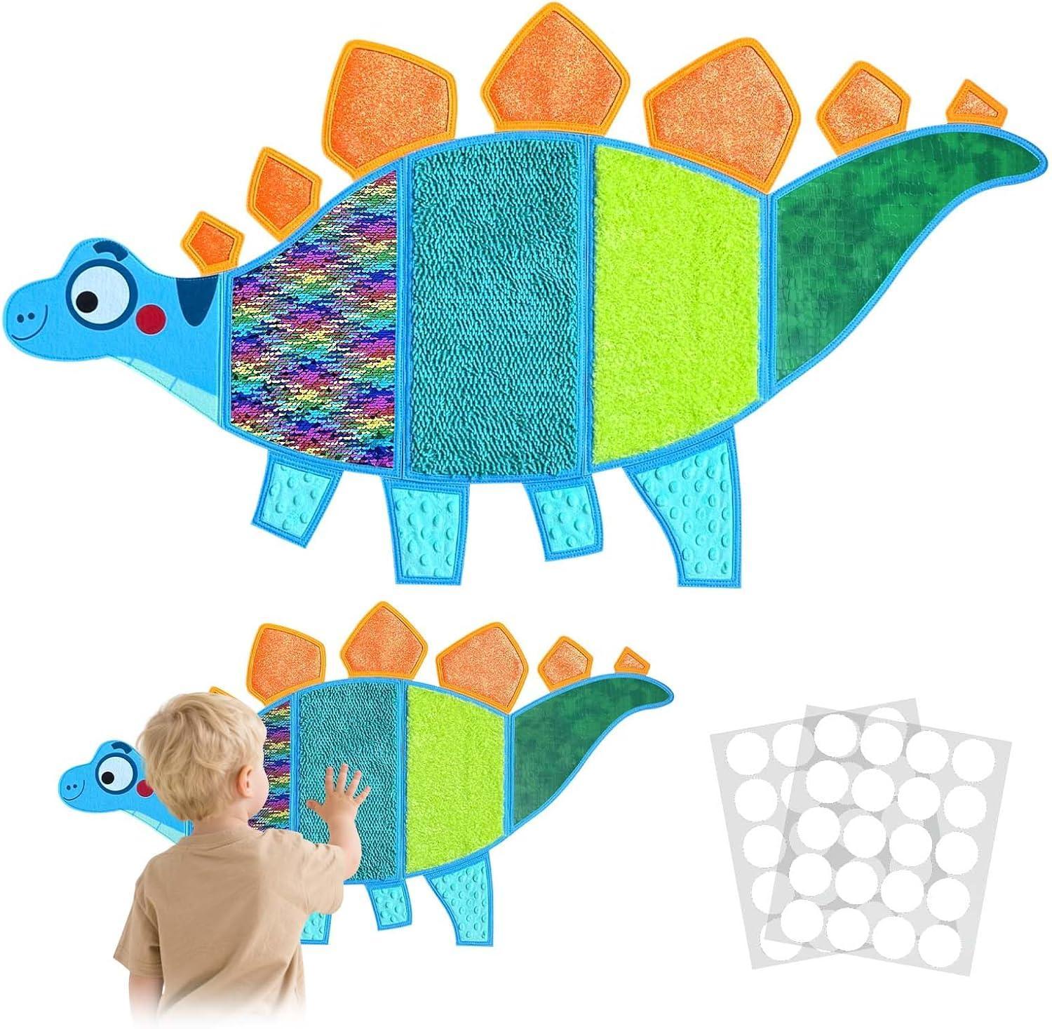 Sensory Wall Panel for Kids, Texture-Packed Sensory Mats for Playroom Wall Decor, Tactile Sensory Wall Toys for Kids with Autism, Activity Wall Busy Board (Dinosaur-1) - Handmade Lifestyle Shop