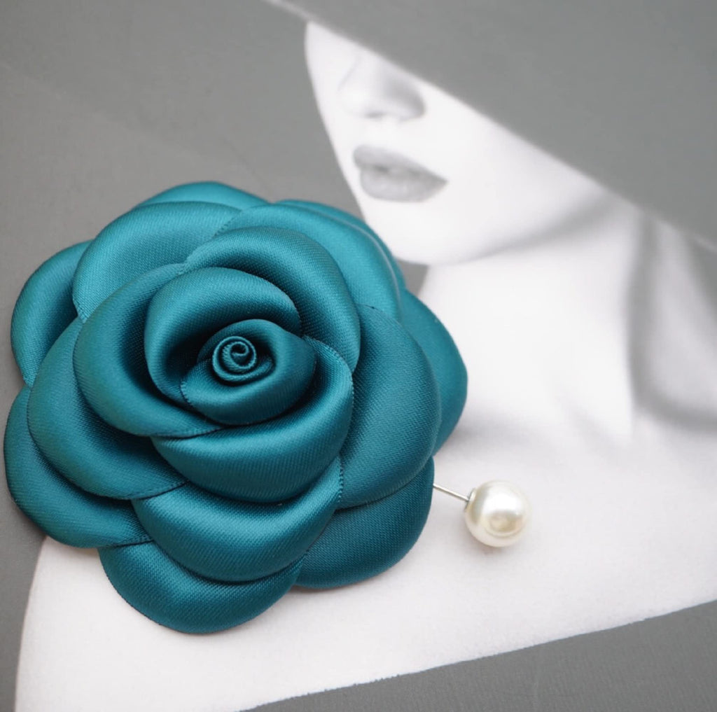 Silk Rose Flower Pin Brooch By NhanDo Handmade – COLOURFUL Floral Brooch Pin, Handmade Gift Ideas, Gift for her, Gift For Mom, Bridesmaid gift, valentines day gifts