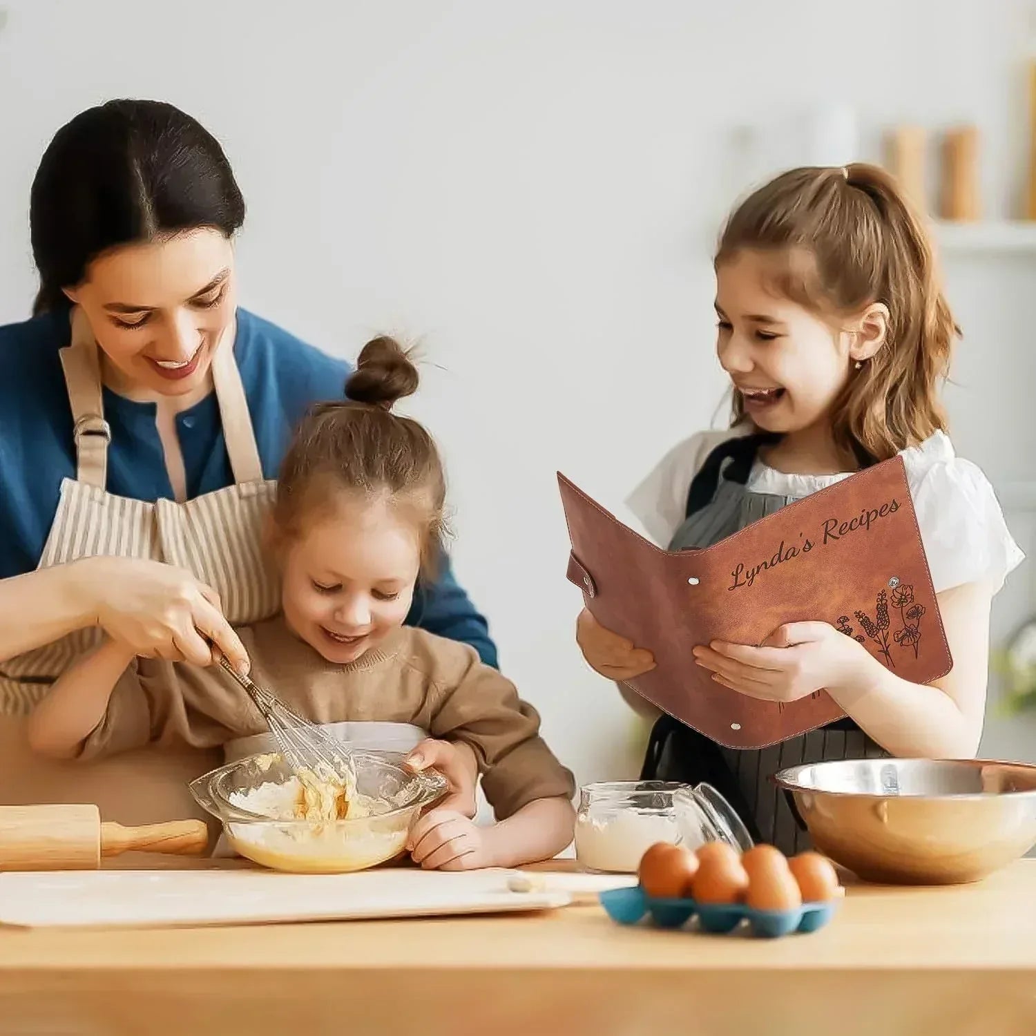 Personalized Recipe Book, Handmade Blank Notebook to Write in Your Own Recipes, 17 Custom Cover Designs, Handcrafted Gift for Mom, Dad, Husband, Wife, Grandma, Sister, Christmas, Birthday - Handmade Lifestyle Shop